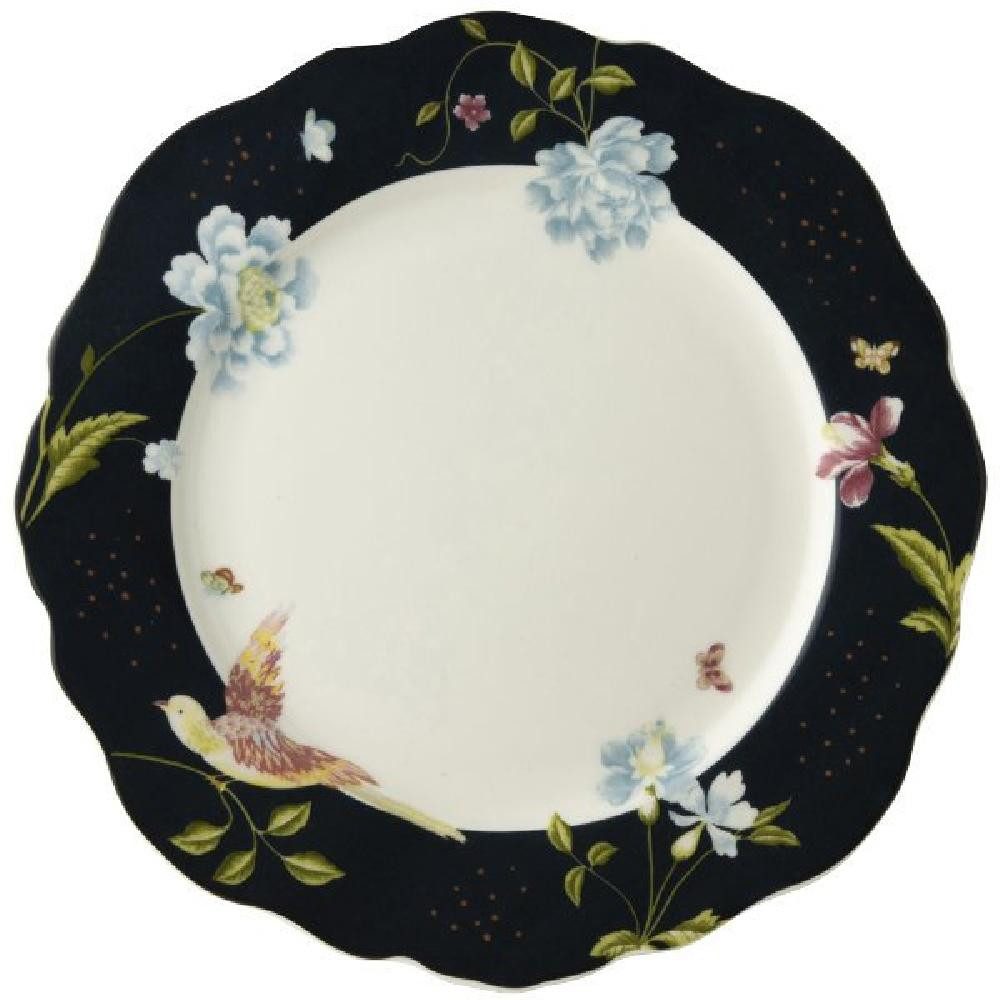 LAURA ASHLEY Speiseteller Teller Heritage Midnight Uni Festoniert (24,5cm)