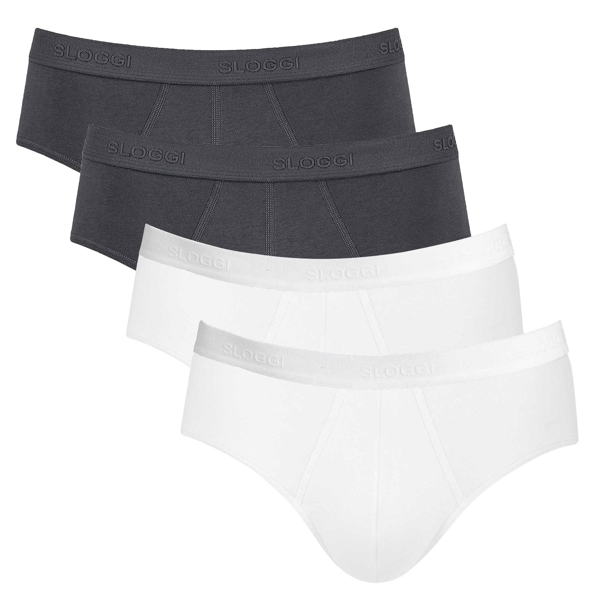 Slip Herren Slip 4er Pack Baumwollmischung Basic Midi