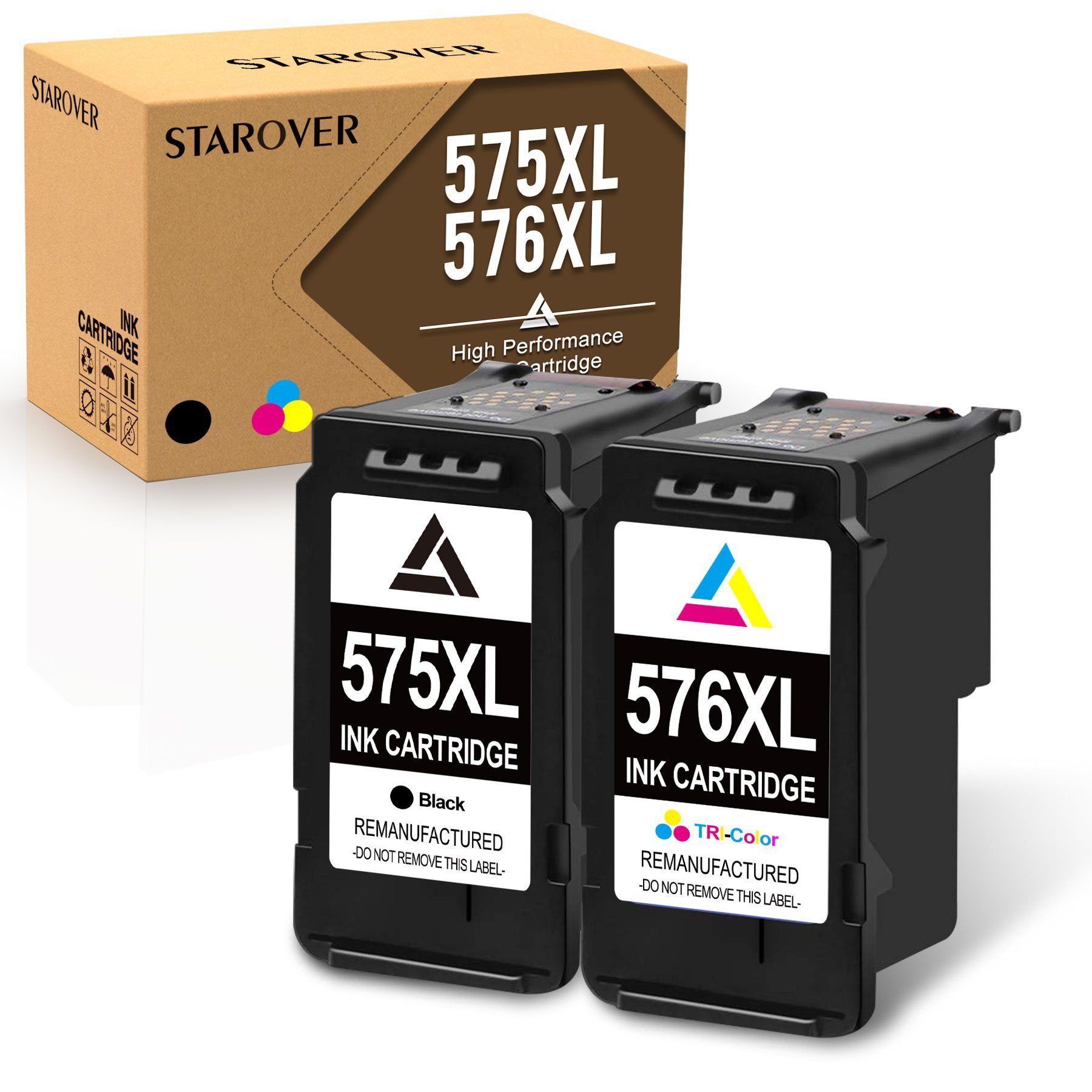 STAROVER 2er für CANON PG-575 576 XXL Патроны Tintenpatrone (für Pixma TR4750i TR4751i TS3550i TS3551i)