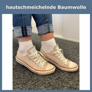 GAWILO Kurzsocken für Damen - Quartersocken in weiß und schwarz - ohne drückende Naht (6 Paar) Schaft etwas länger als bei einer Sneaker Socke, daher kein rutschen