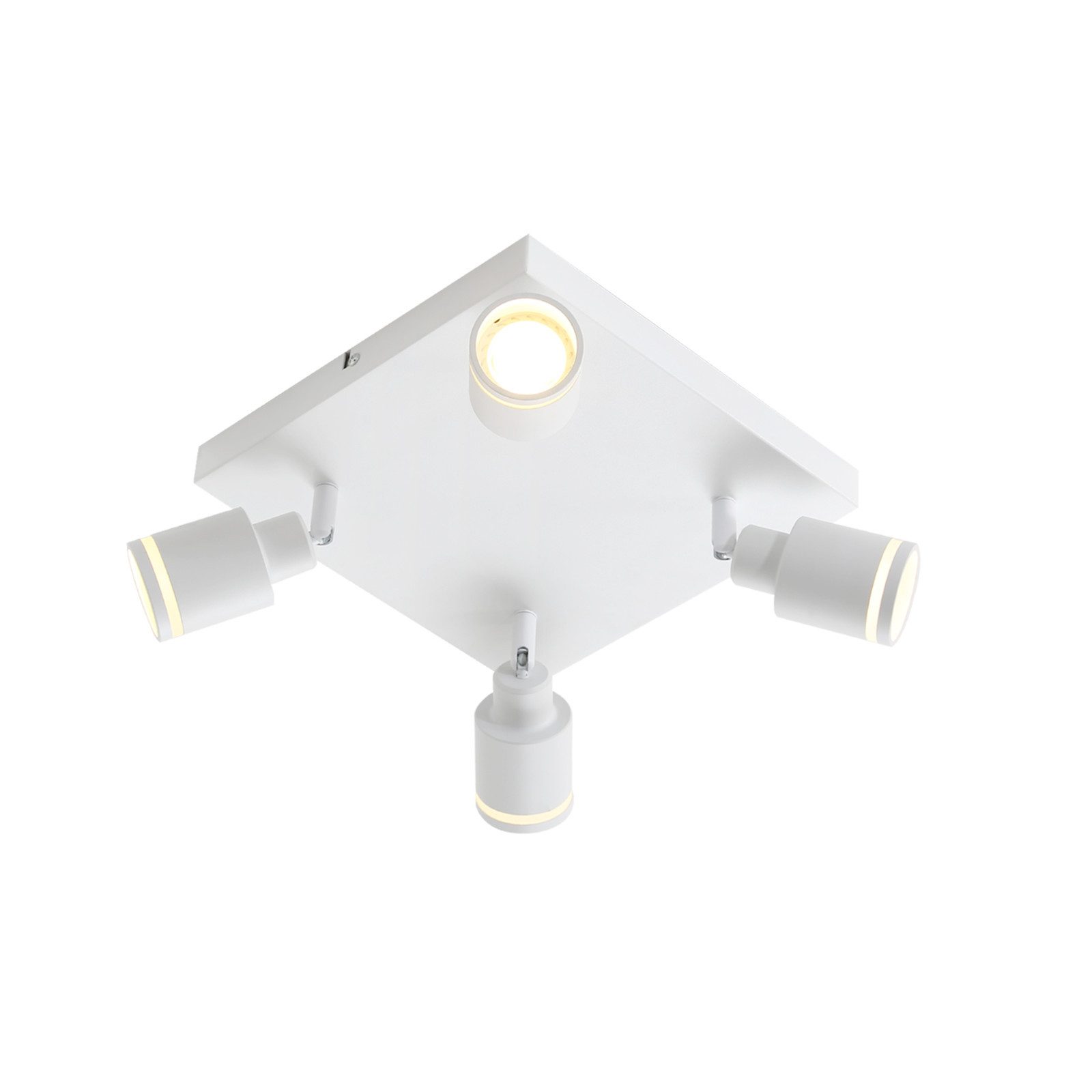 Nettlife Deckenspots Schwarz 1/2/3/4 Flammig GU10 Schwenkbar Innen Metall Deckenstrahler, Schwenkbar 355°, ohne Leuchtmittel, für Flur Wohnzimmer Küche Schlafzimmer