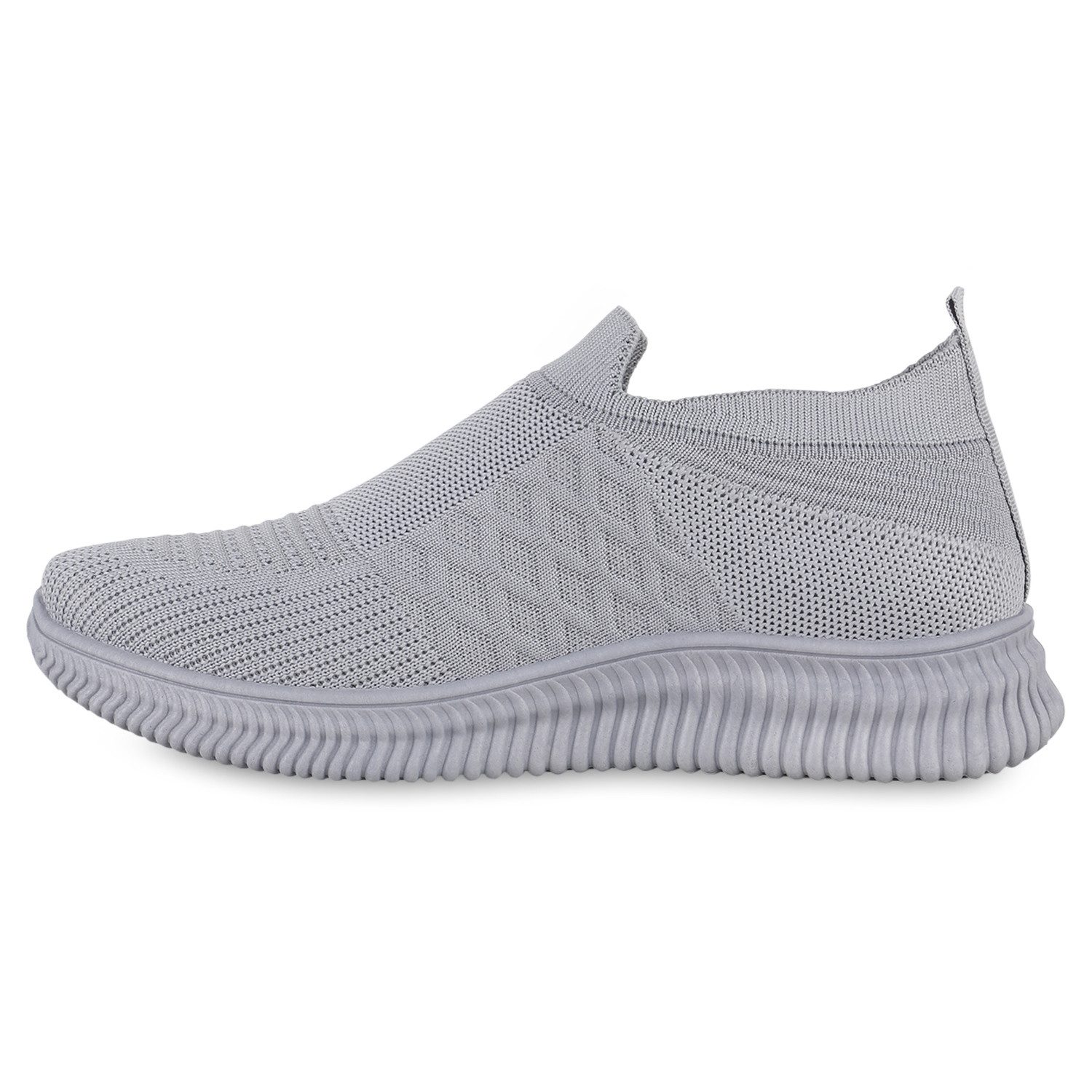 VAN HILL 841676 Laufschuh Damen Slip Ons Sportschuhe Sportliche Strick Prof günstig online kaufen