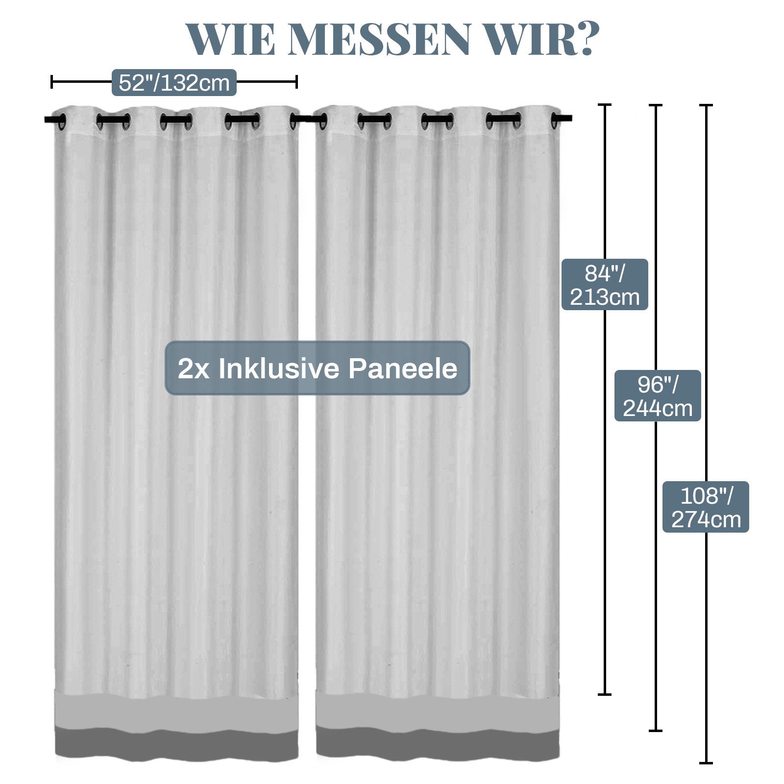 Jibenhome Outdoorgardine Verdunkelungsgardine Ösen Vorhang Wetterfest& günstig online kaufen