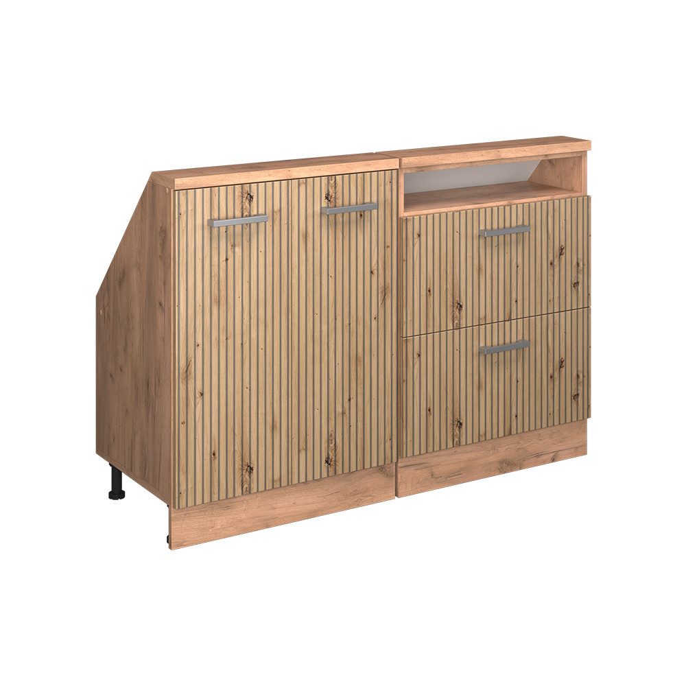 Vicco Kommode Rion, Artisan-Eiche/Goldkraft Eiche/Goldkraft Eiche, 2er Set (2 St)