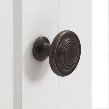 möbelando Werkzeugschrank 3003102 (LxBxH: 36x59x80 cm) aus Eiche in weiß mit einer Tür und 2 Einlegeböden