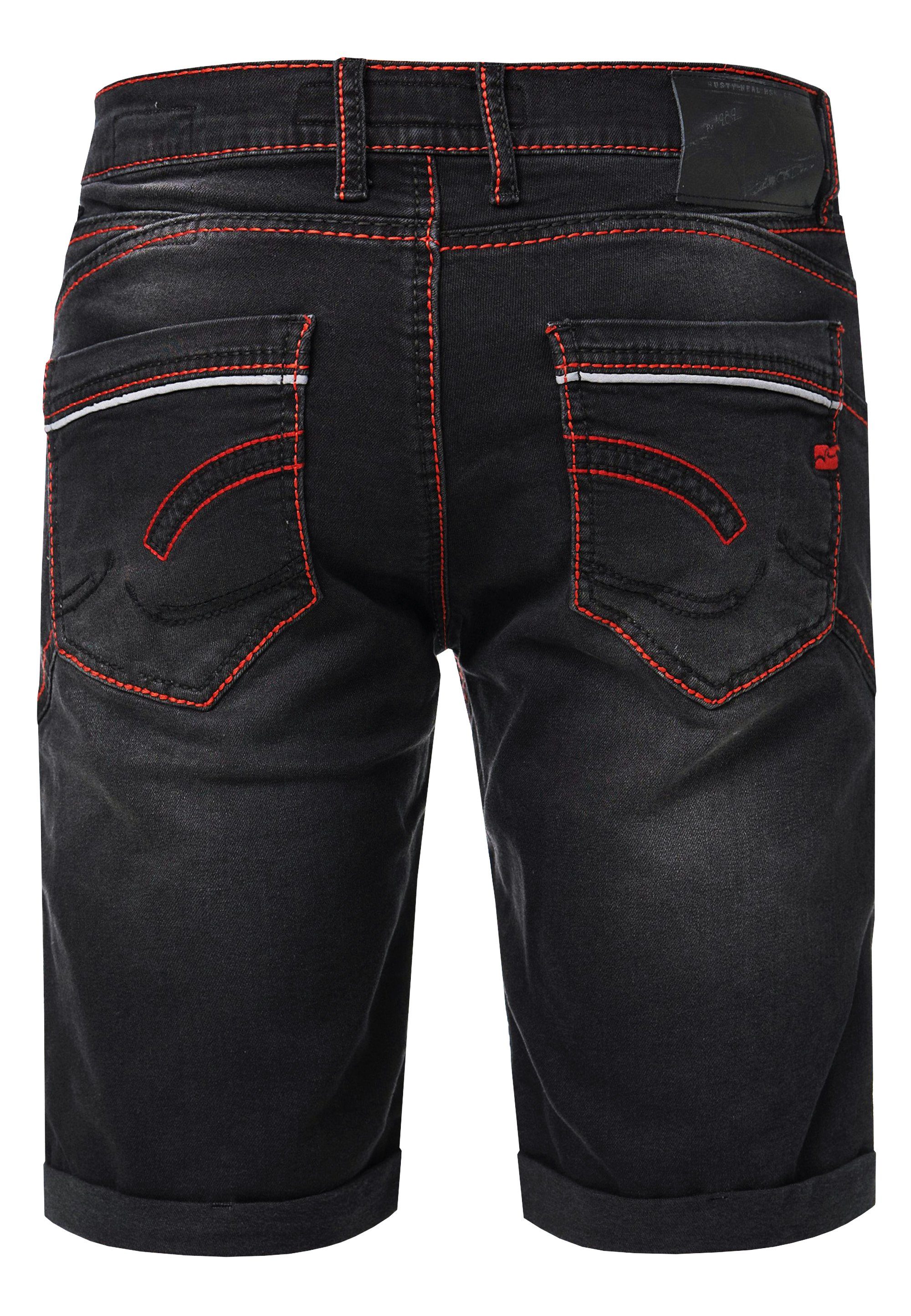 Neal Jeans-Look in tollem schwarz Shorts Ruben Rusty