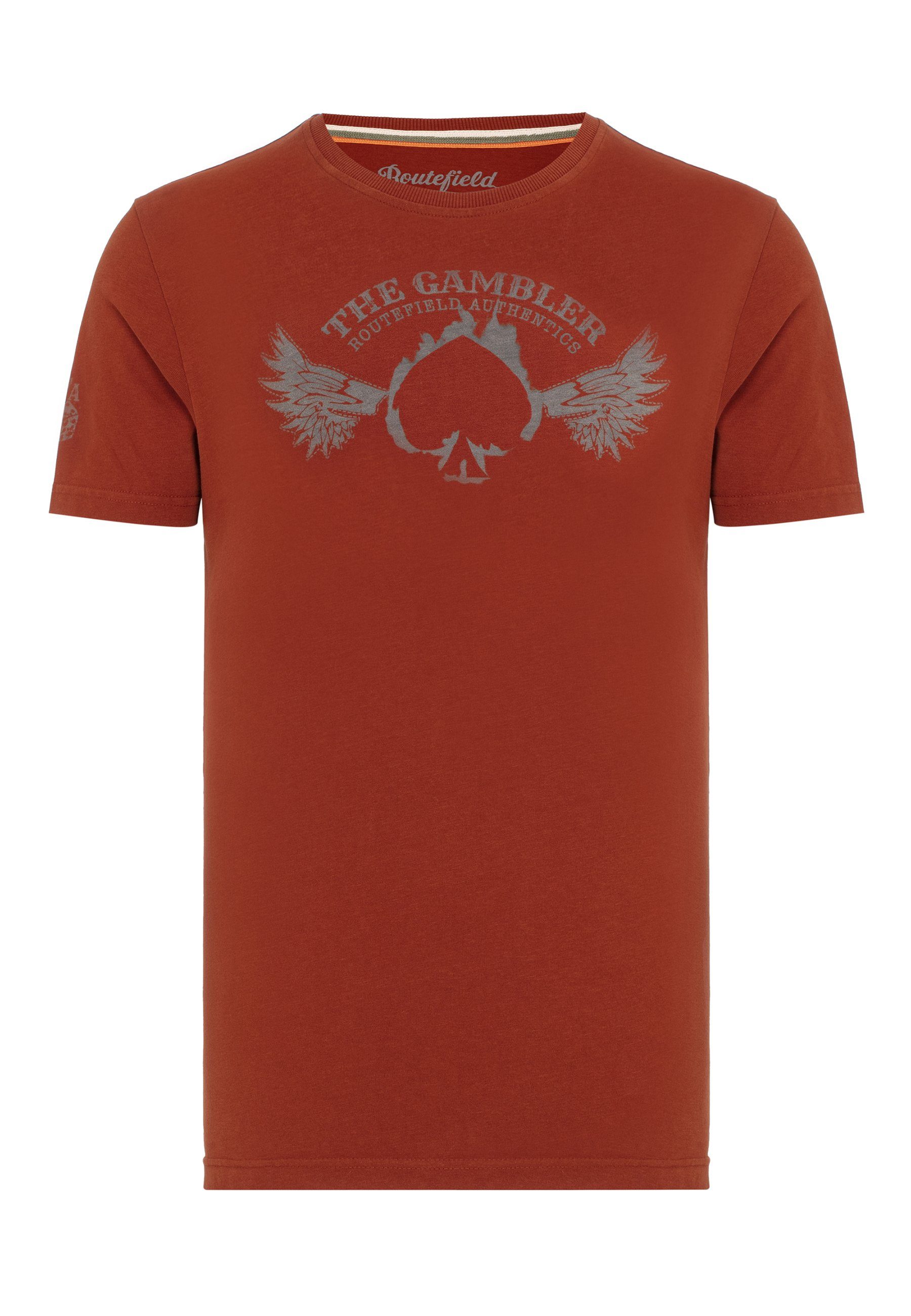 Herren Shirts ROUTEFIELD T-Shirt Trey mit Print