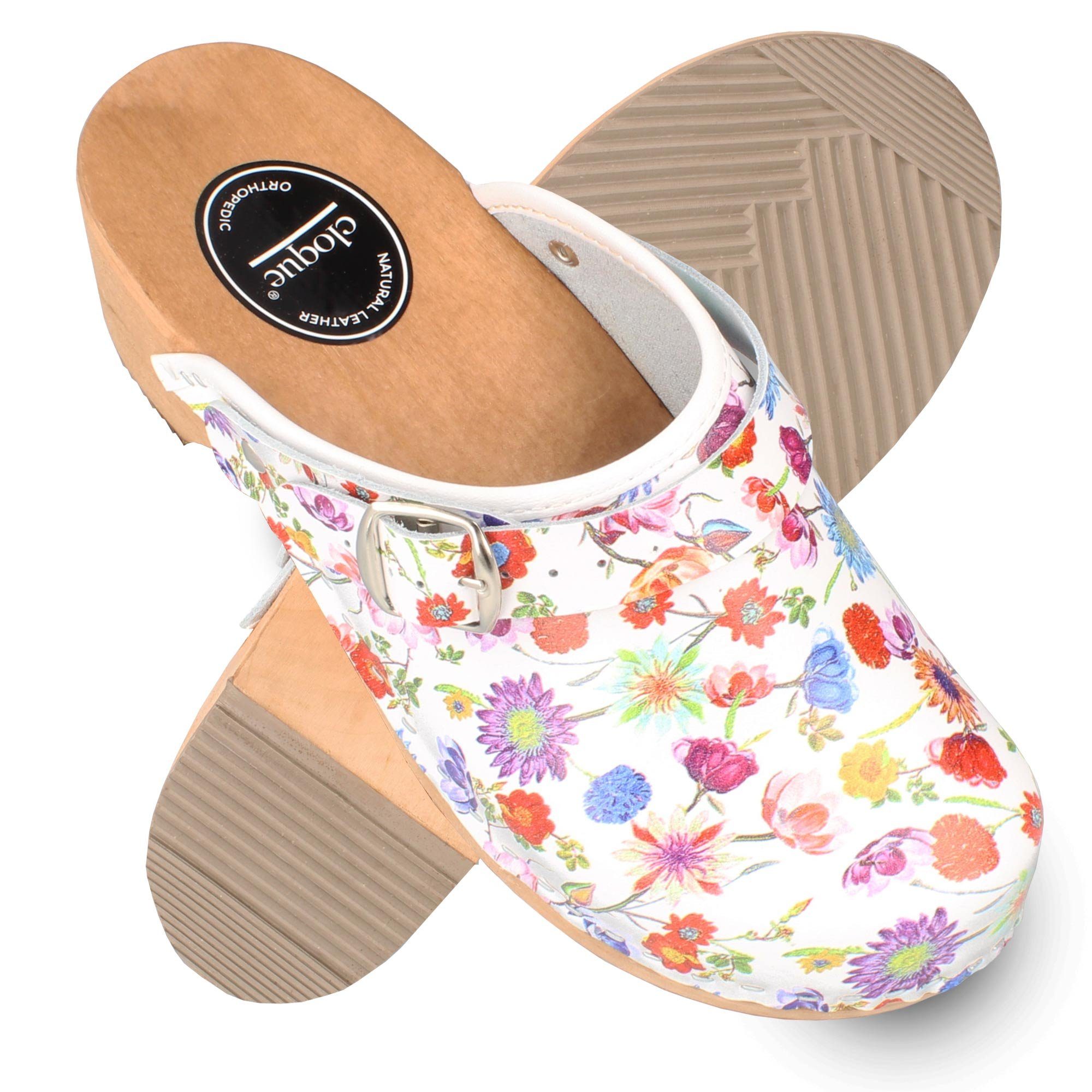 Honfleur mit Echtholzsohle Clog