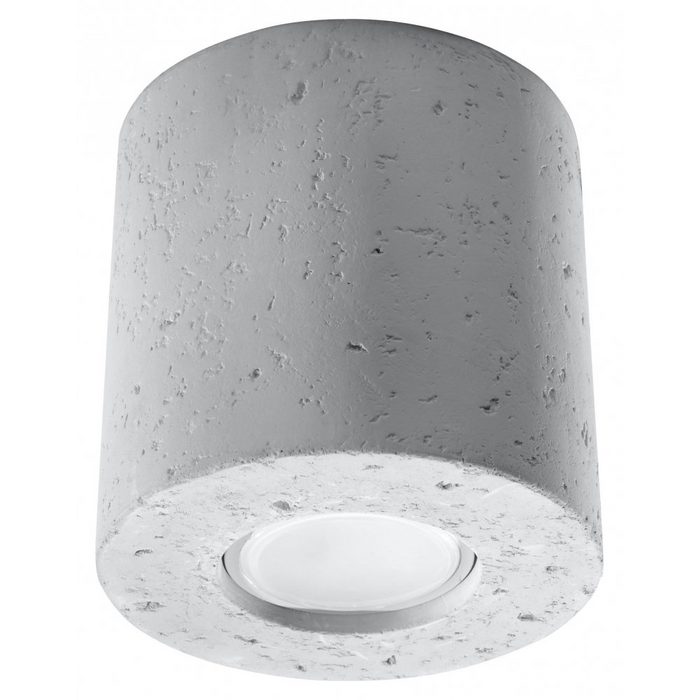 SOLLUX lighting Deckenleuchte Deckenlampe Deckenleuchte ORBIS beton 1x GU10 ca. 10x10x10 cm