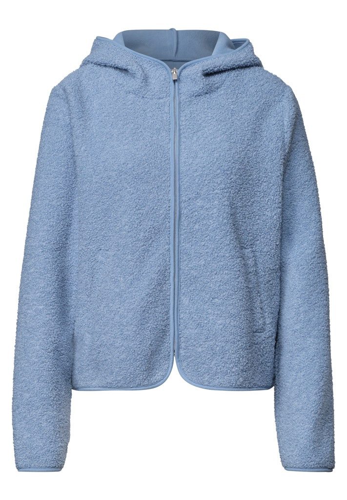 STREET ONE Strickjacke teddy jacket w.hoody