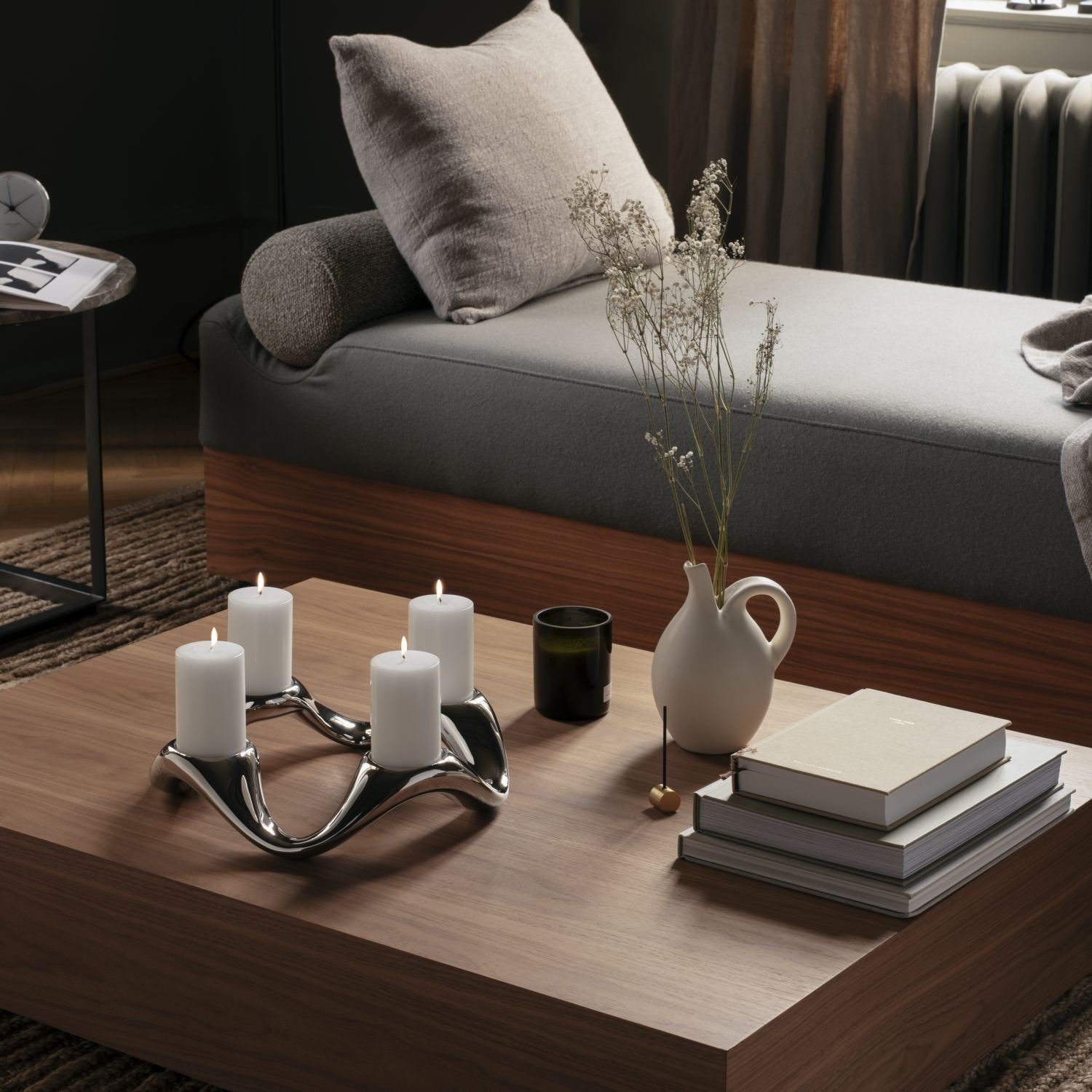 Georg Jensen Kerzenhalter Cobra für 4 Stumpenkerzen günstig online kaufen