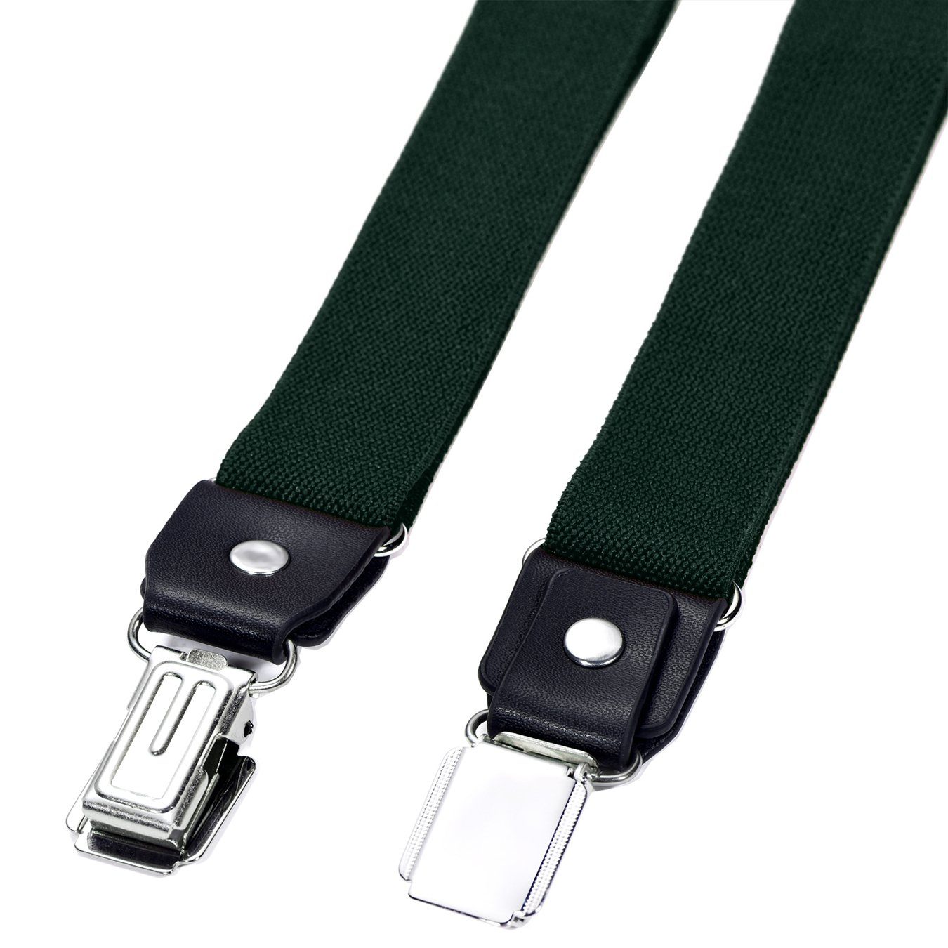 DonDon Hosenträger 2,5 cm breit (2er Set, 2-St) 2er Set, schmaler Hosenträger Y-Form, farblich passende Fliege