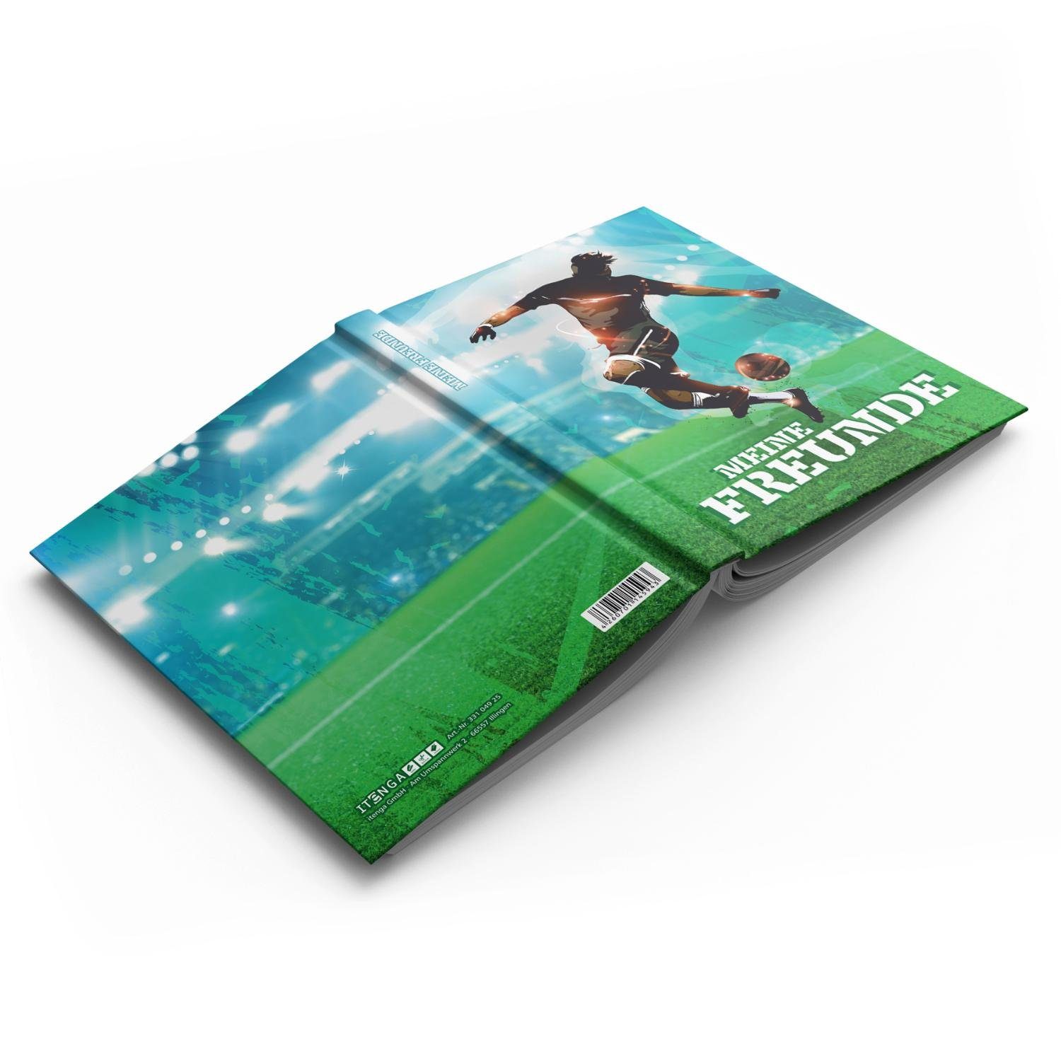 Notizbuch DIN itenga Naturpapier Freundebuch A5, 150g 88 itenga Seiten Fußball