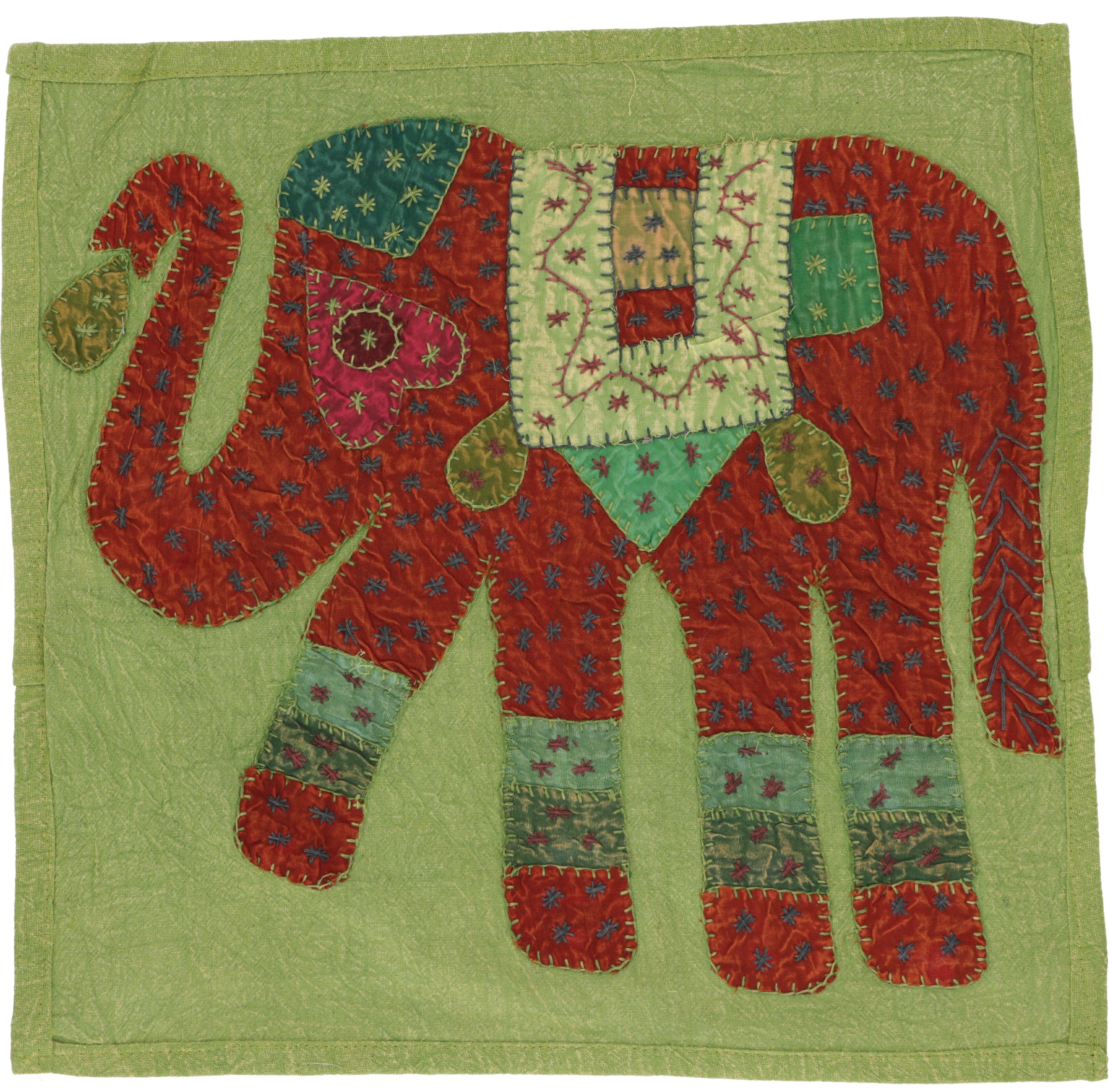 Guru-Shop Kissenbezüge Indische Kissenhülle, besticktes Elefanten.. günstig online kaufen