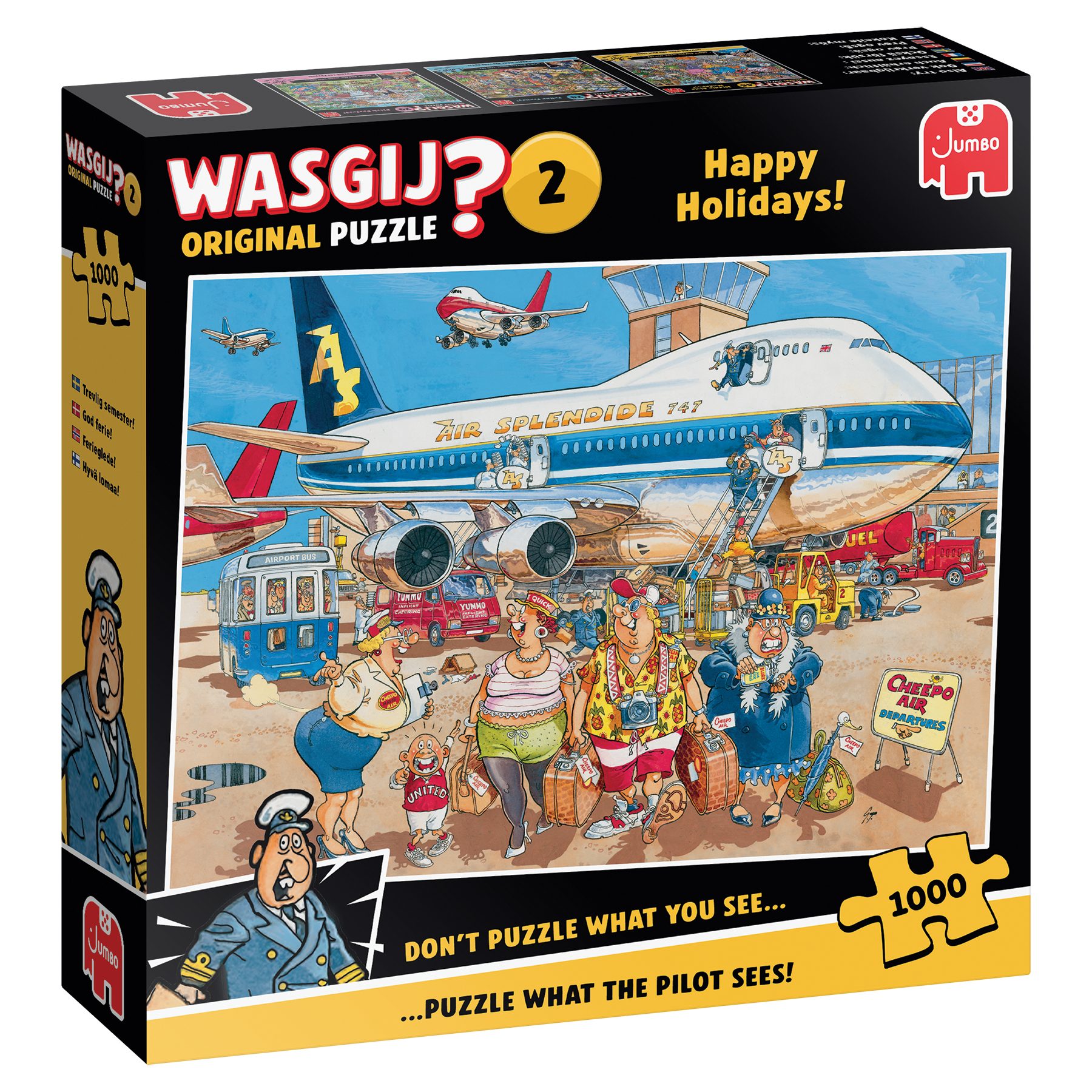Jumbo Spiele Puzzle Wasgij Original 2, Schöne Ferien, 1000 Teile Puzzle, 1000 Puzzleteile