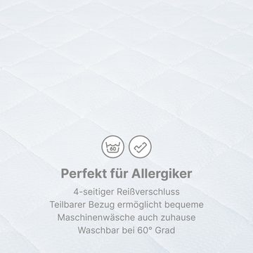 Topper Premium Sommer-Wintertopper bequeme Matratzenauflage für Boxspringbett, wonello, 9 cm hoch, Kaltschaum, Matratzentopper mit kühlender Sommerseite und Klimaband, waschbar