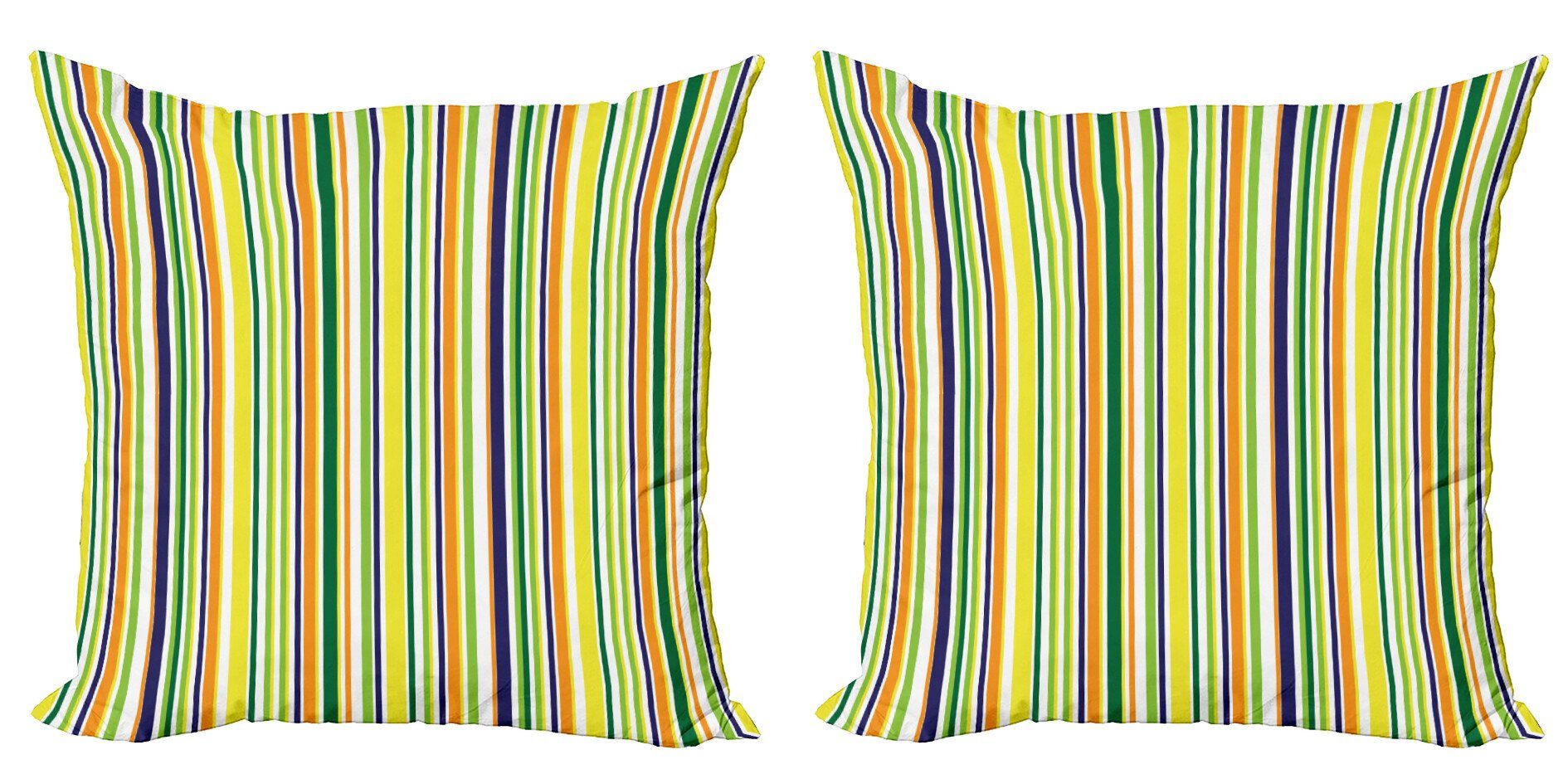 Kissenbezüge Modern Accent Doppelseitiger Digitaldruck, Abakuhaus (2 Stück), Gestreift Leuchtende Linien Muster