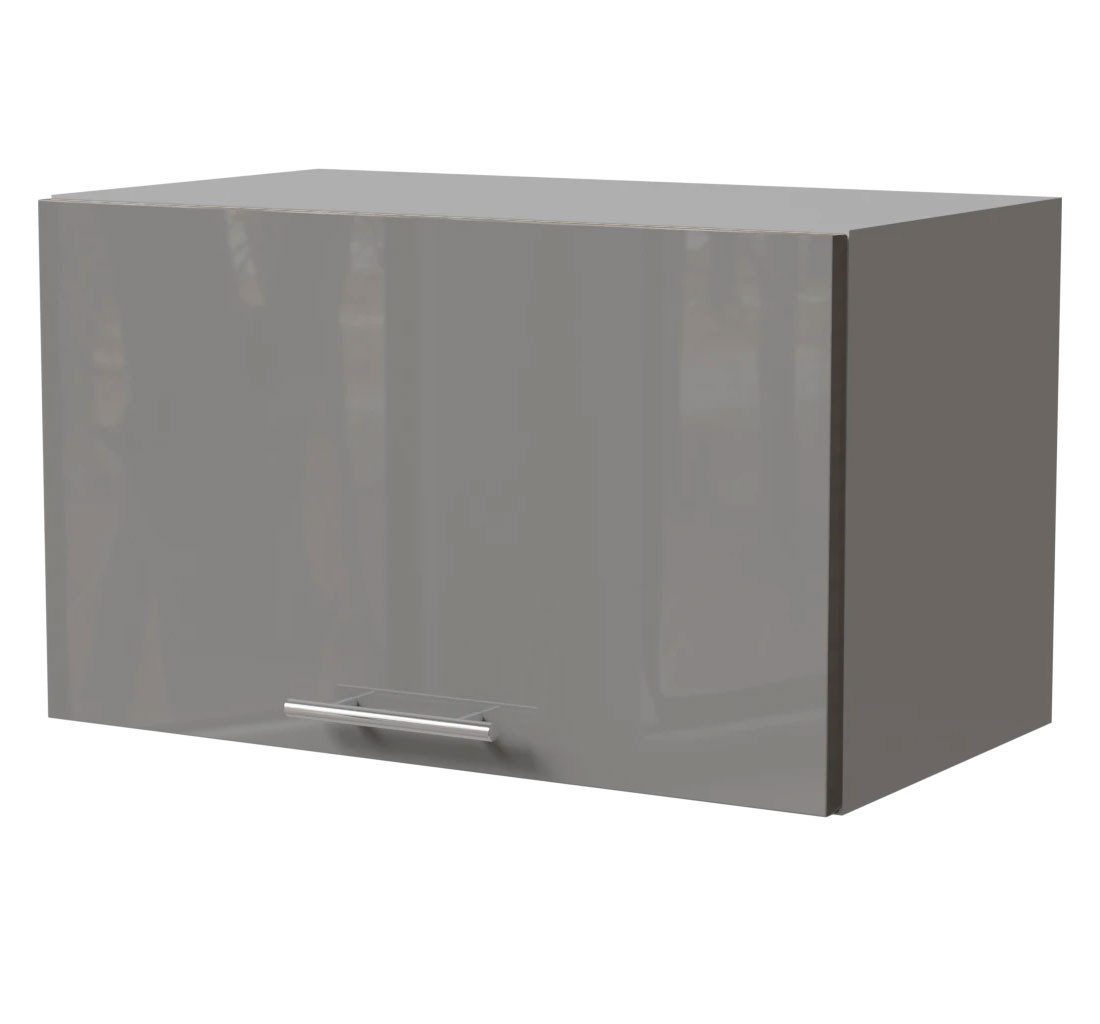 Feldmann-Wohnen Klapphängeschrank Essen (W4B/60, 1 Klappe, innen 1 Fach, 1-St., moderne Optik, lackierte Fronten) 60x32,5x36cm grau - grau Hochglanz (ES-W4B/60)