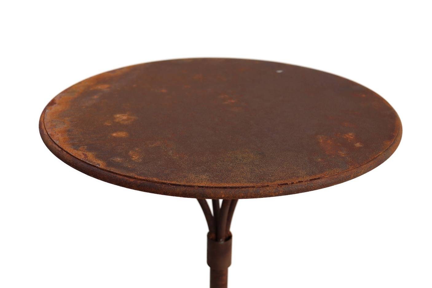 Hirsch Terracotta Gartentisch Gartenstecktisch rund Ø günstig online kaufen