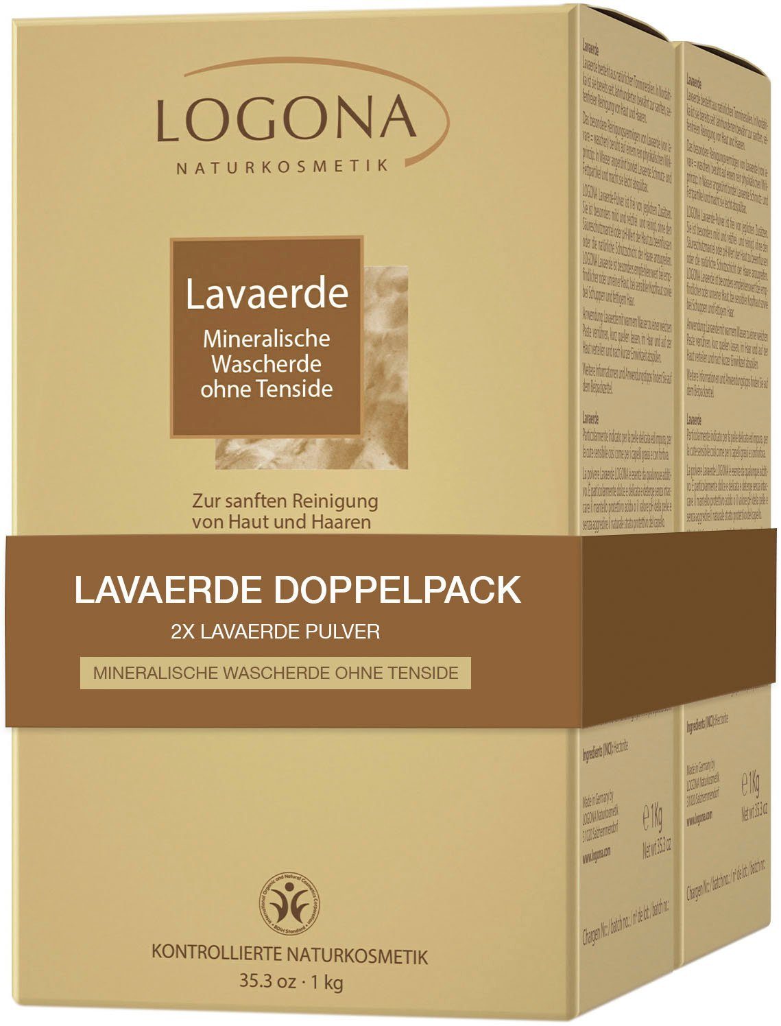 LOGONA Hautpflege-Set Vorteilsset Lavaerde 2-tlg. Spar-Set, Pulver