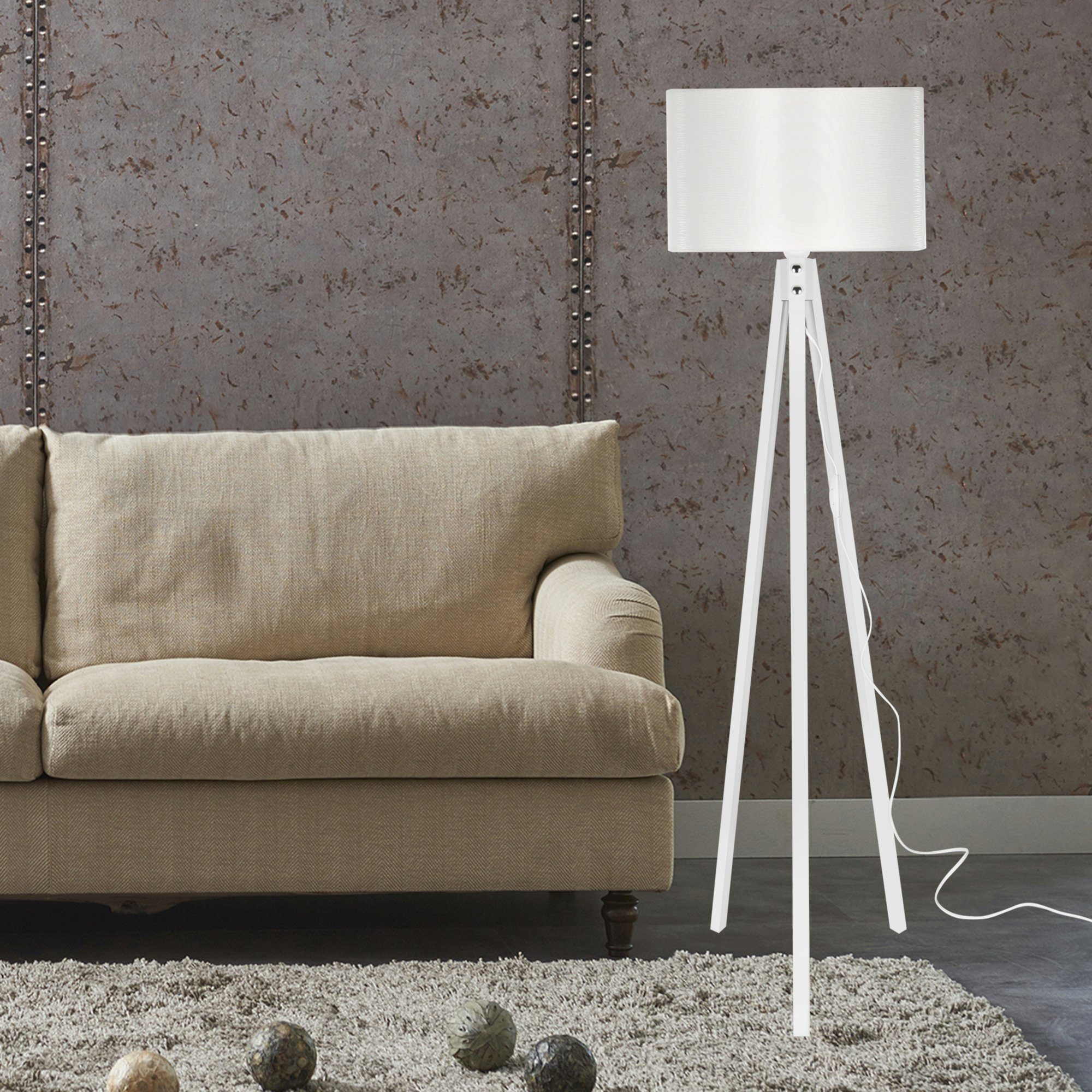lux.pro Stehlampe, ohne Leuchtmittel, Rochester Stehleuchte günstig online kaufen