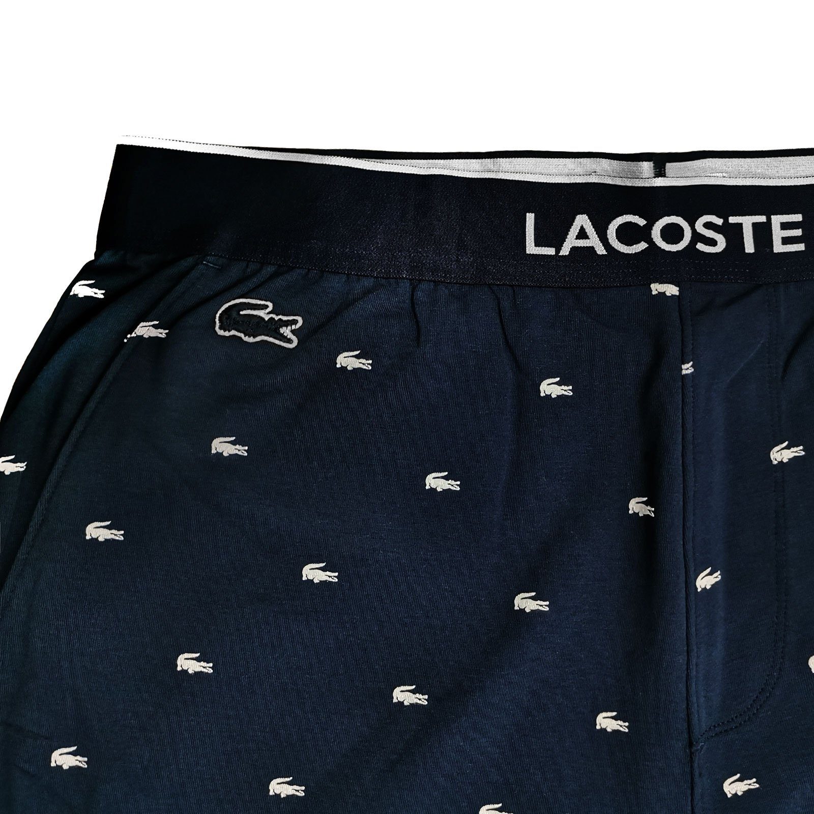 Loungewear Pants mit Pyjamahose Lacoste Allover-Krokodil-Print