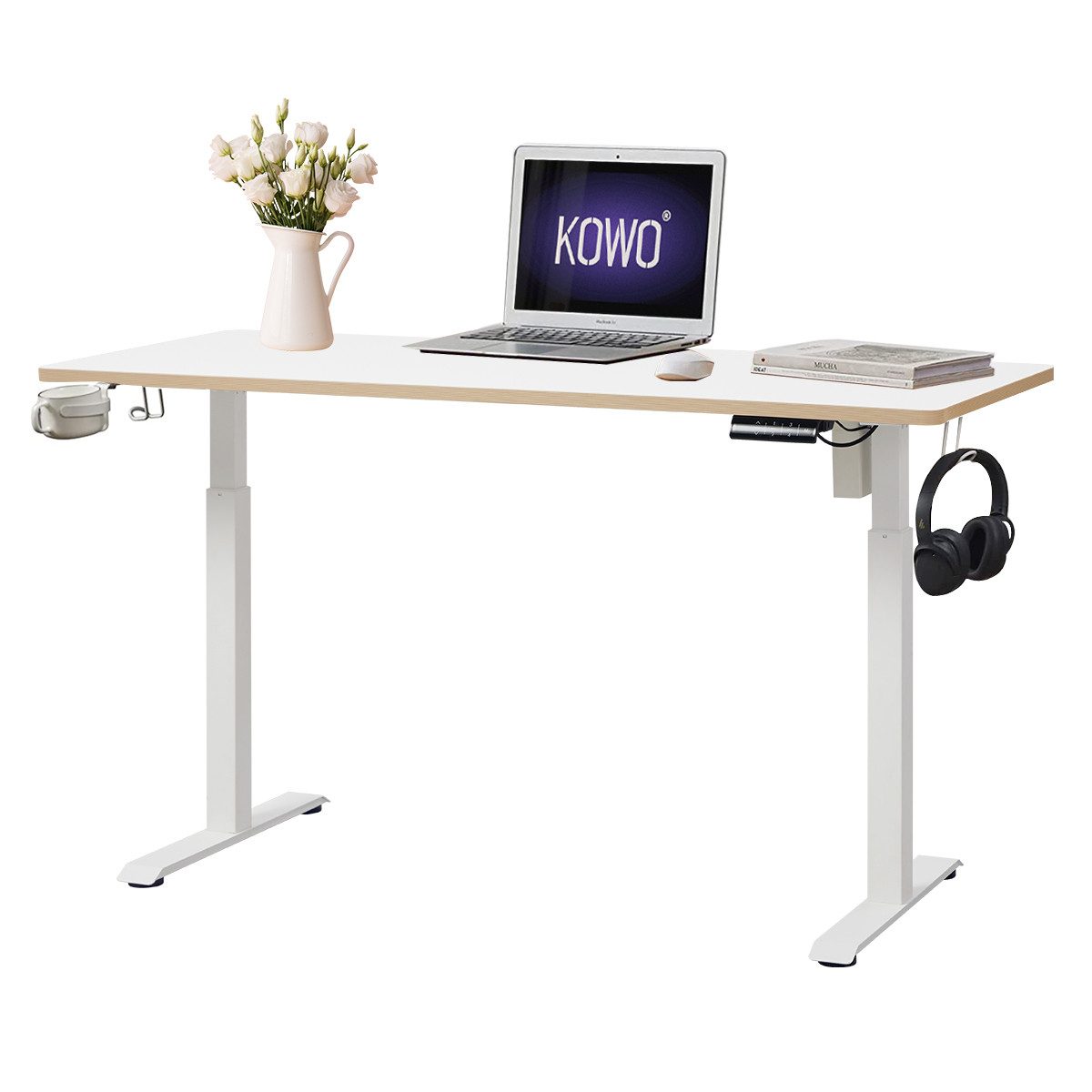 KOWO Schreibtisch Höhenverstellbarer Schreibtisch 160 cm Bürotisch mit Tisc günstig online kaufen