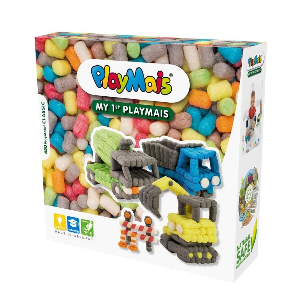 PlayMais Kreativset 1st natürlich, zum (650-tlg), 3 Kinder BASIC My Construction, ab Jahren für Basteln Fahrzeugen, von