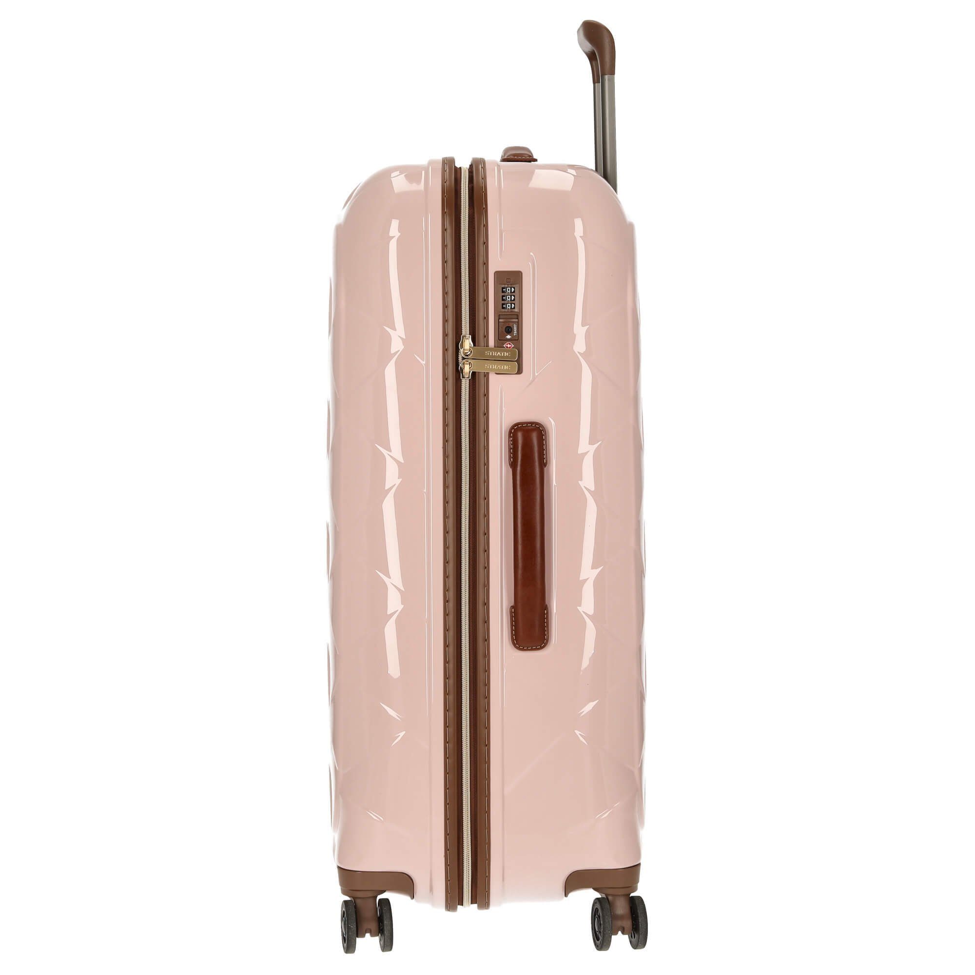 and 4-Rollen-Trolley 76 Stratic Trolley cm More - Rollen Leather 4 L, rose