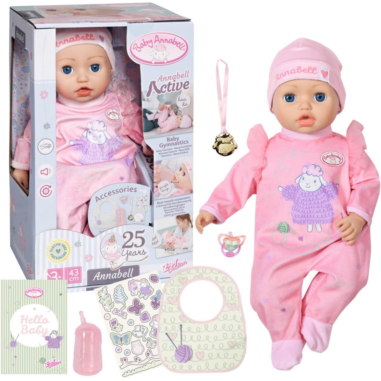 Zapf Creation® Babypuppe 706626 Baby Annabell Active Annabell 43cm günstig online kaufen