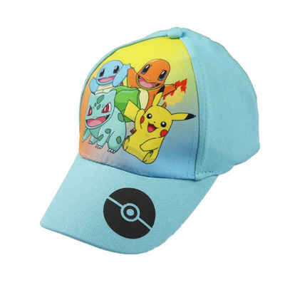 POKÉMON Baseball Cap Pokemon Pikachu Glumanda Shiggy Bisasam Jungen Kappe Gr. 54 bis 56