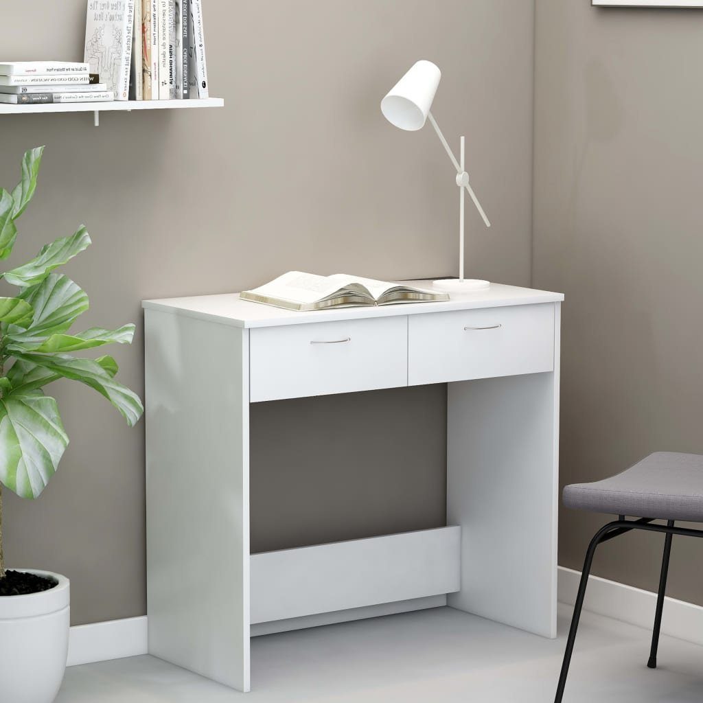 furnicato Schreibtisch Weiß 80×40×75 cm Holzwerkstoff