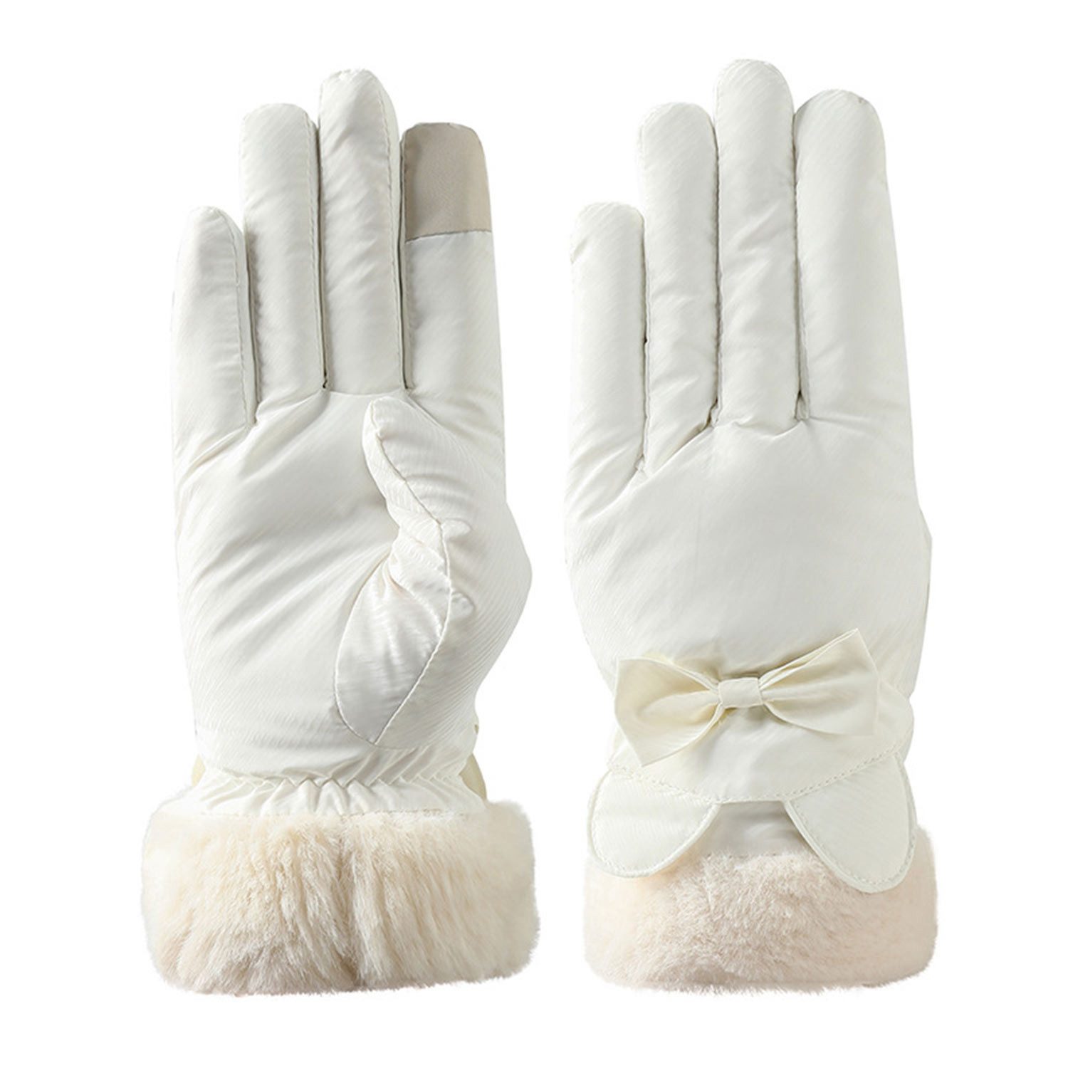 Refttenw Fahrradhandschuhe Damen Winter Warm Plüsch Gefüttert Handschuhe, T günstig online kaufen