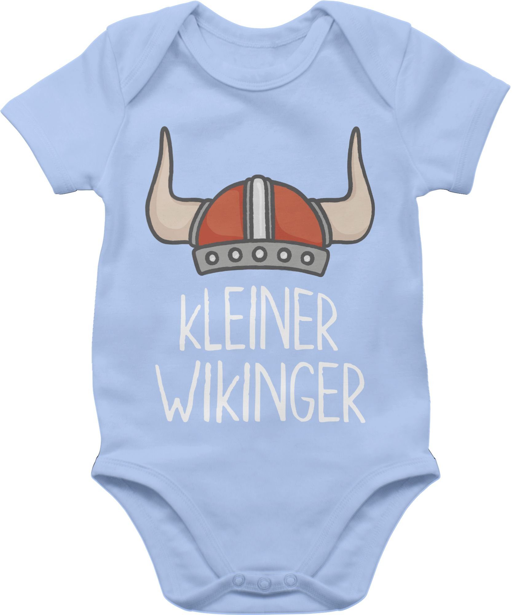 Shirtracer Shirtbody kleiner Wikinger weiß Wikinger & Walhalla Baby 3 Babyblau