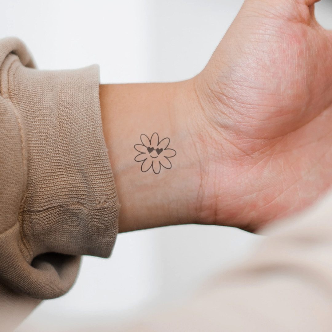 Inkster Schmuck-Tattoo Coole Blume Tattoo, wasserfestes temporäres Tattoo, 2 Wochen Halt