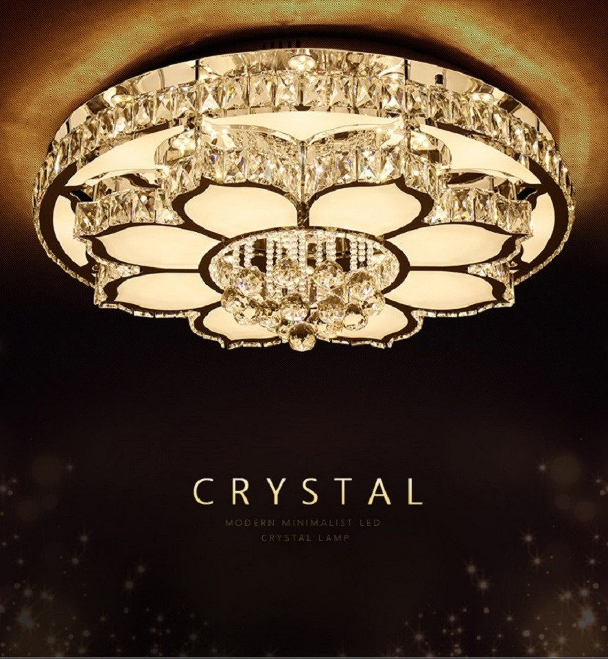 Eurotondisplay LED Deckenleuchte LED Pendelleuchte Kristall Fernbedienung D günstig online kaufen