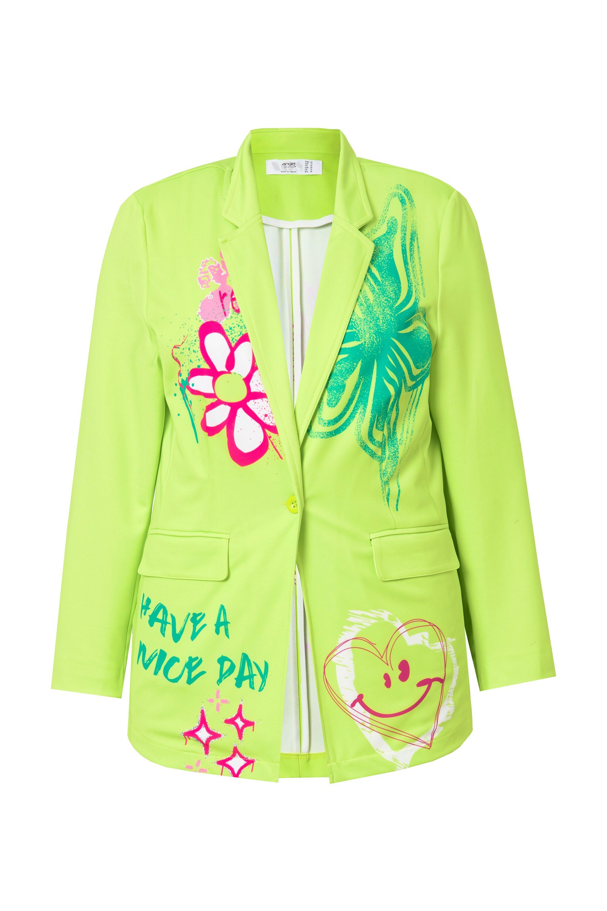 Angel of Style Blusenblazer Blazer Scuba gemalter Druck günstig online kaufen