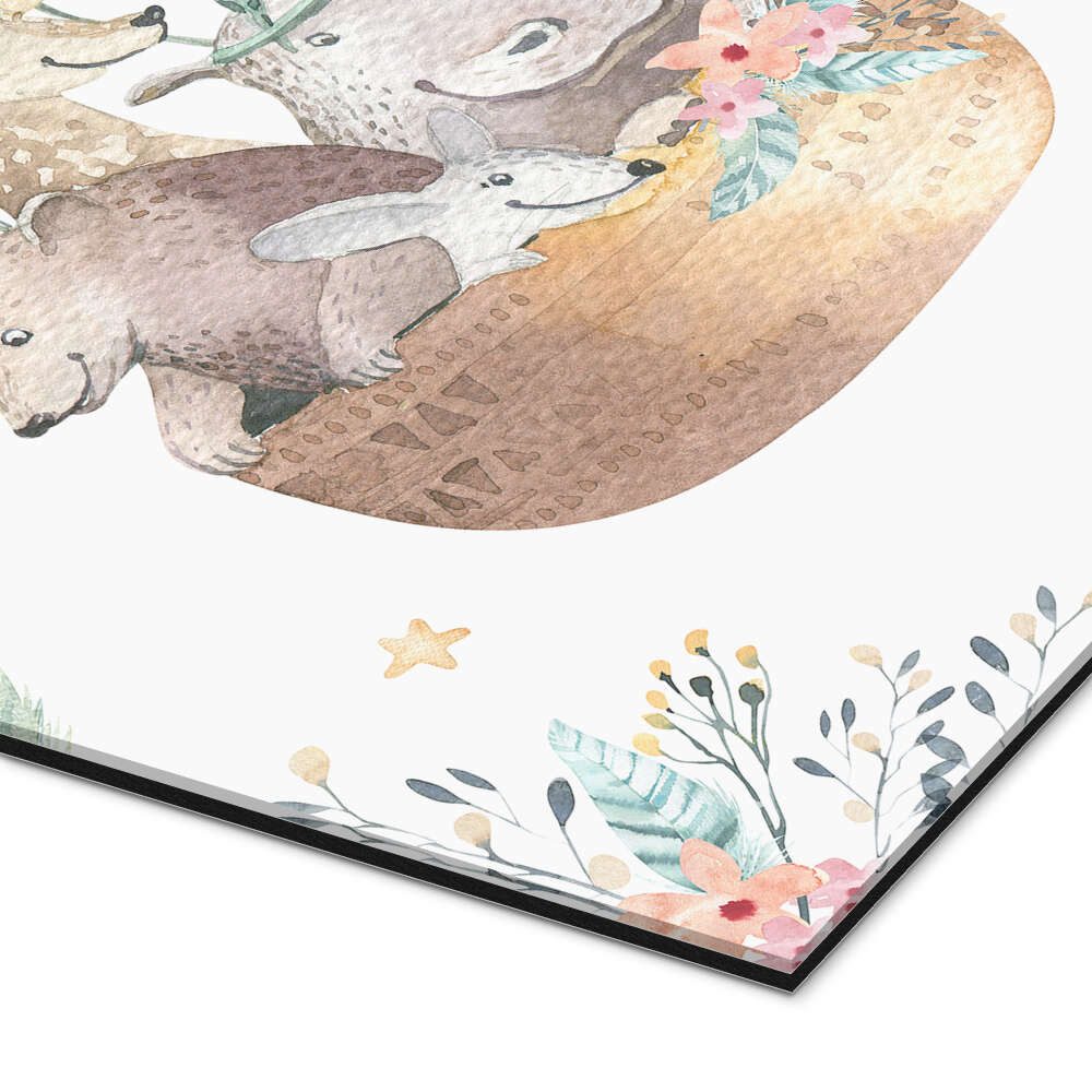 Posterlounge Wandbild Wildtiere auf großer Reise, Kidz Collection, erhältlich als Poster, Leinwandbild, Wandsticker oder Acrylglasbild