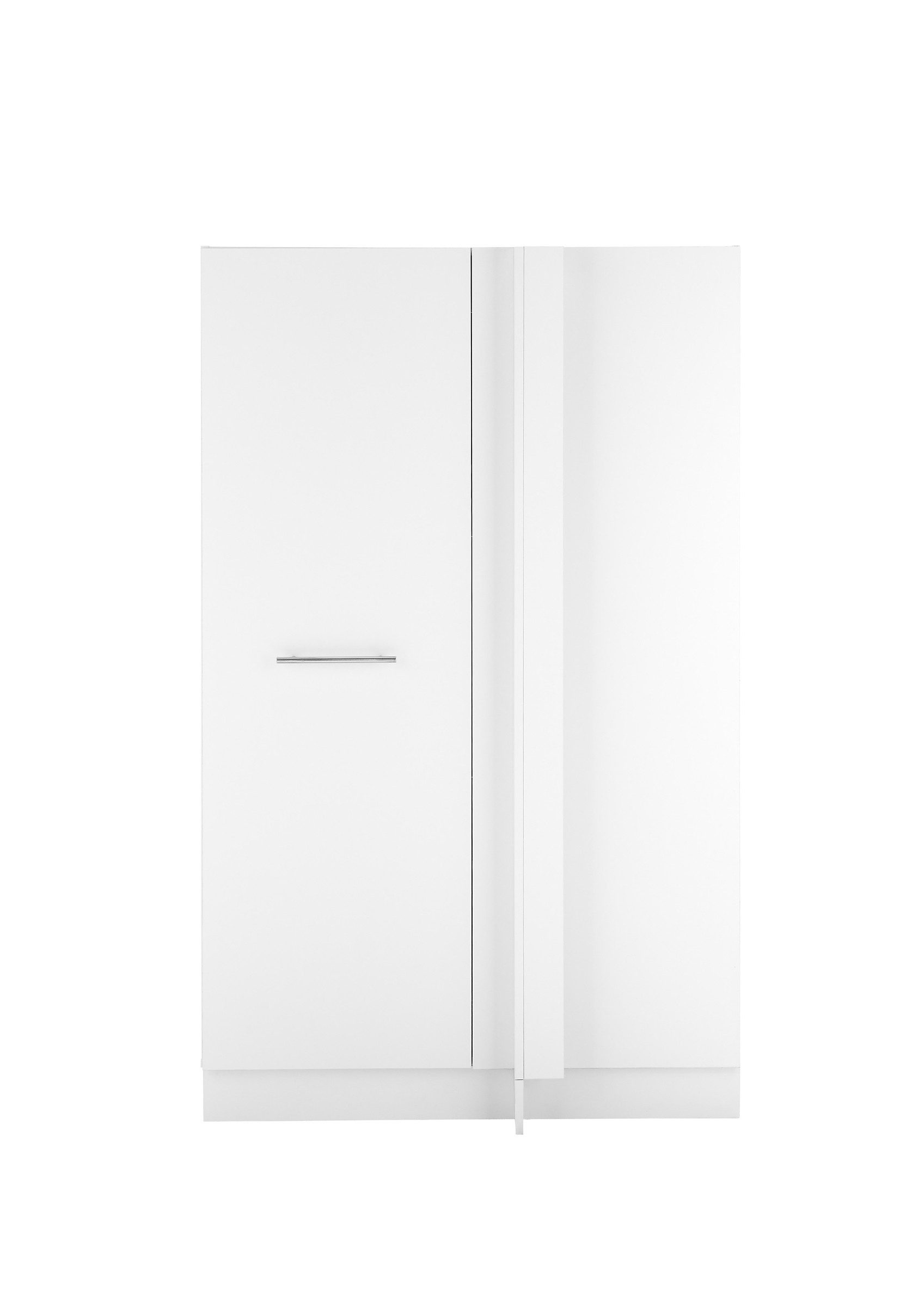 freiraum Eckschrank LAUNDREEZY in weiß, Holzwerkstoff - 100x162x68cm (BxHxT)