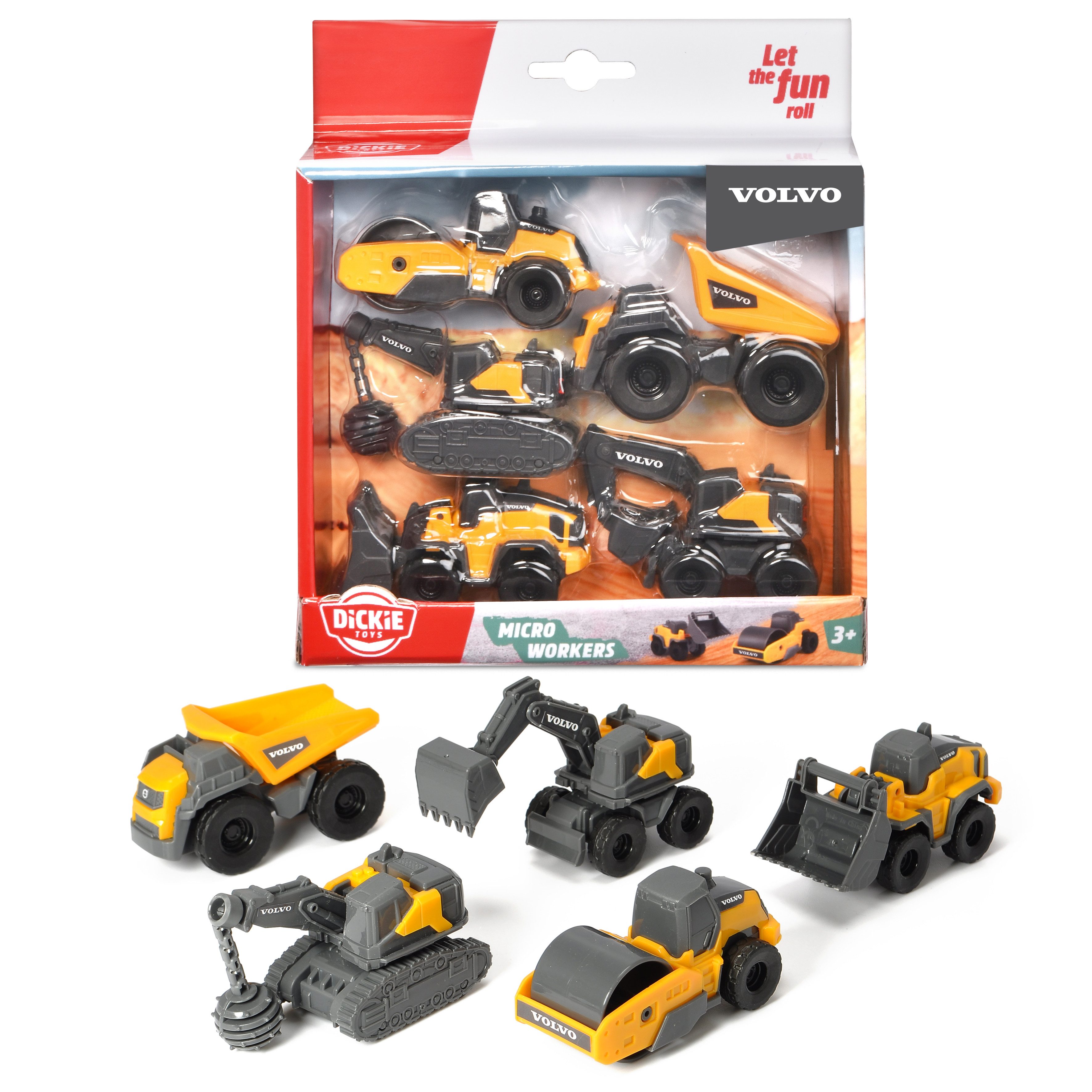 Simba Dickie Spielzeug-Baumaschine DICKIE TOYS Micro Workers Volvo 5-teilig günstig online kaufen