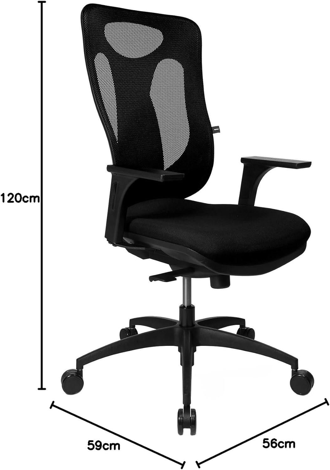 TOPSTAR Bürostuhl Pro inklusive ergonomisch: Sitz), Net Schreibtischstuhl mit höhenverstellbaren 100 (Bürostuhl verstellbarem