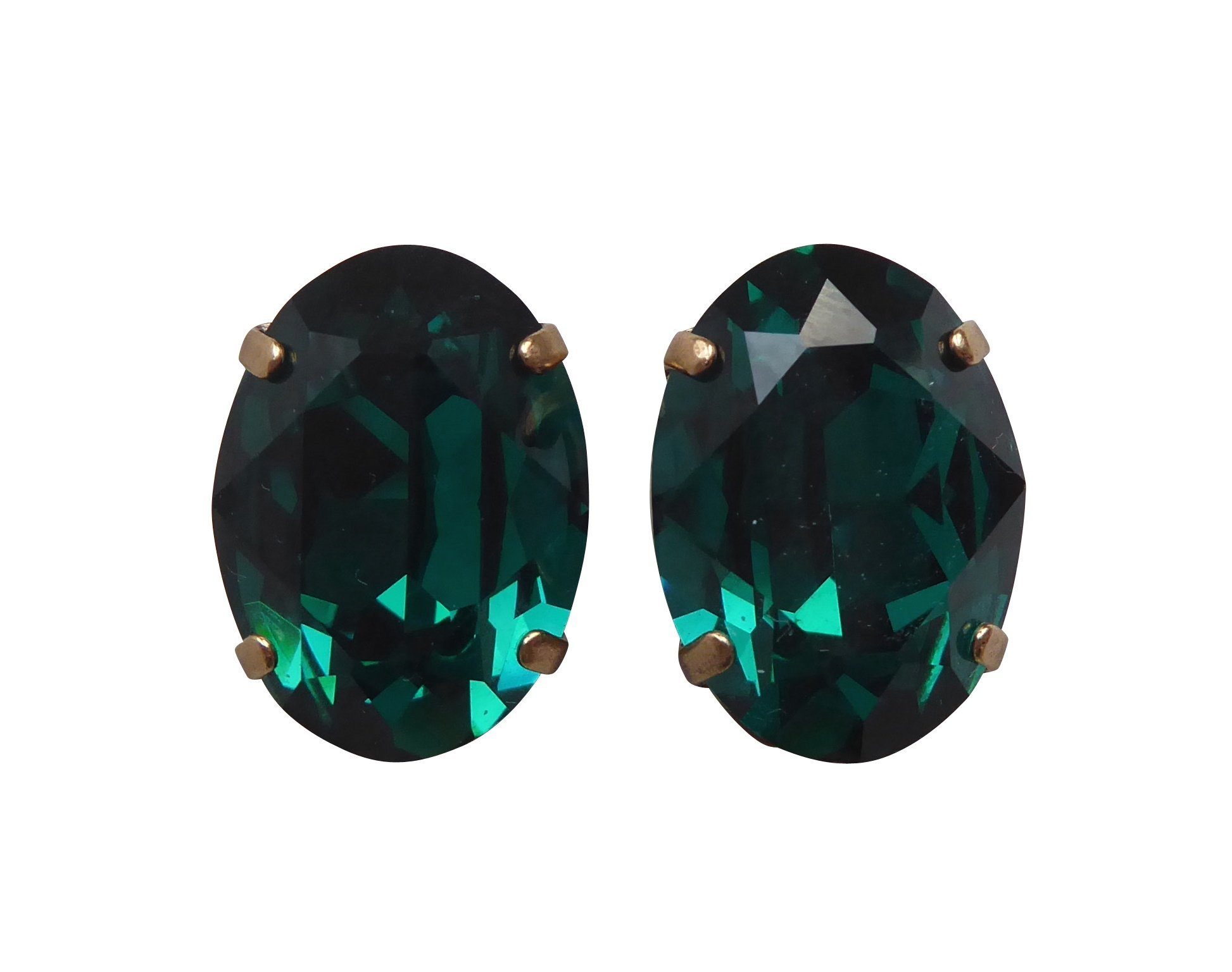 Mugello Paar Кліпси Cora Clips smaragd elegant klassisch Feier festlich, Handgefertigter Modeschmuck, made in Germany