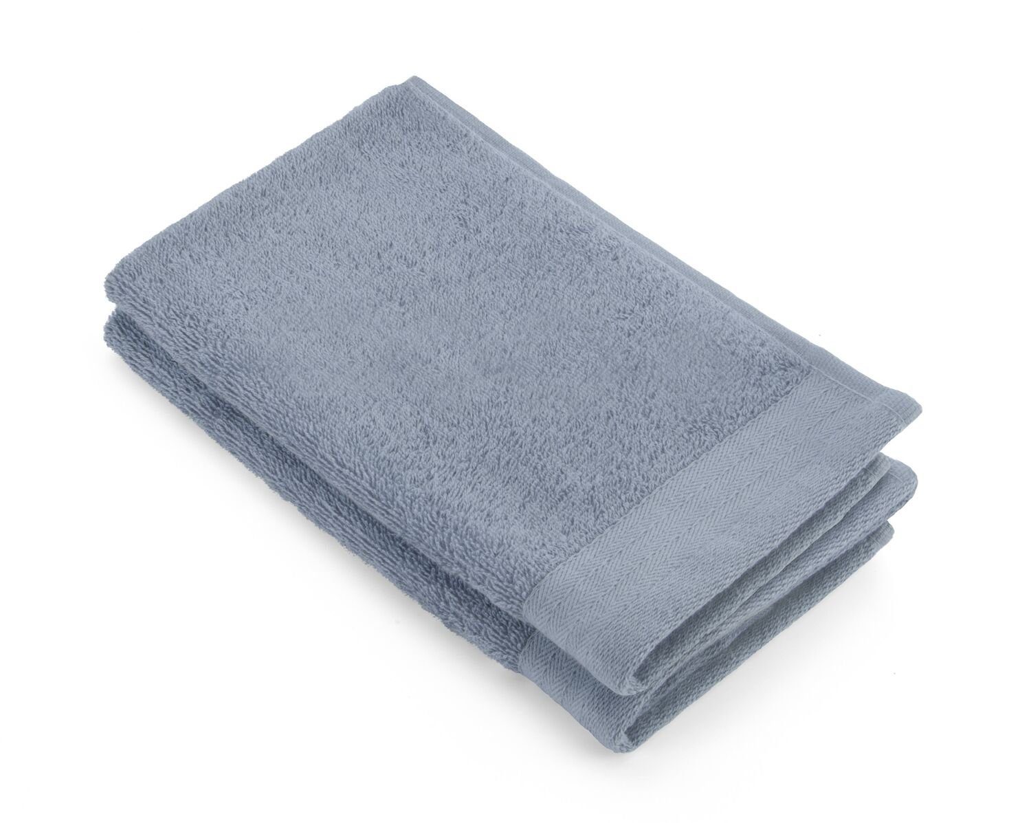 Gästetuch - 2x Handtuch Cotton Walra Baumwolle (1-St) Soft cm, Blau 30x50