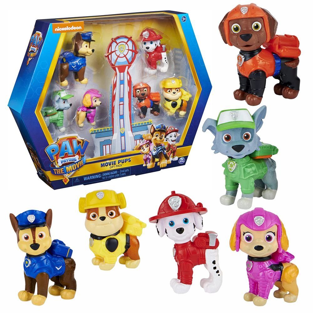 PAW PATROL Spielfigur Geschenk Set The Movie 6 Spielfiguren im Set Paw Patrol