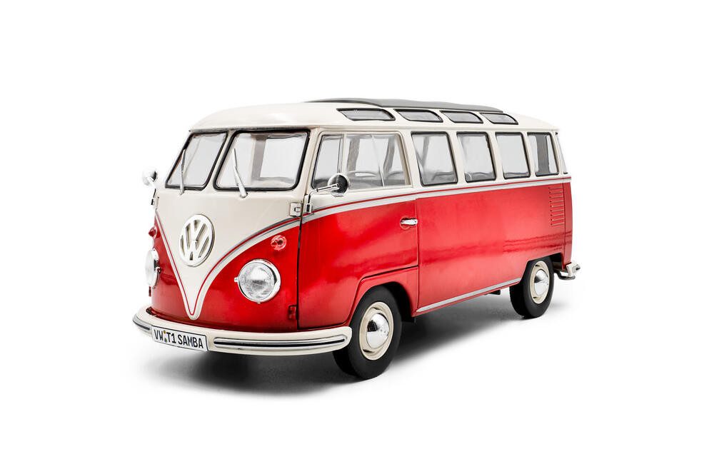 Modellauto VW T1 Samba Bus 1962 rot weiß