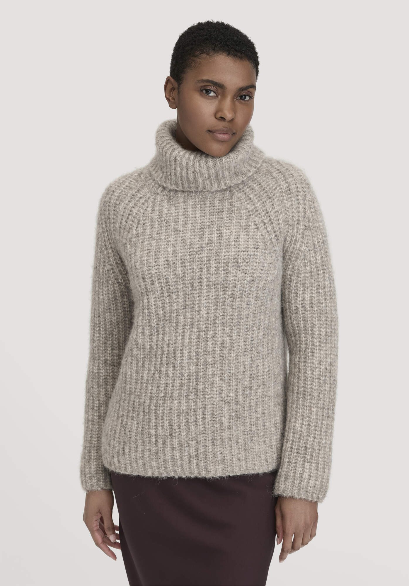 Hessnatur Strickpullover Relaxed aus Alpaka mit Bio-Baumwolle (1-tlg)