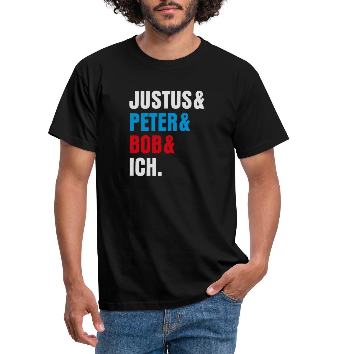 Spreadshirt T-Shirt Die Drei ??? Justus& Peter& Bob& Ich Männer T-Shirt (1- günstig online kaufen
