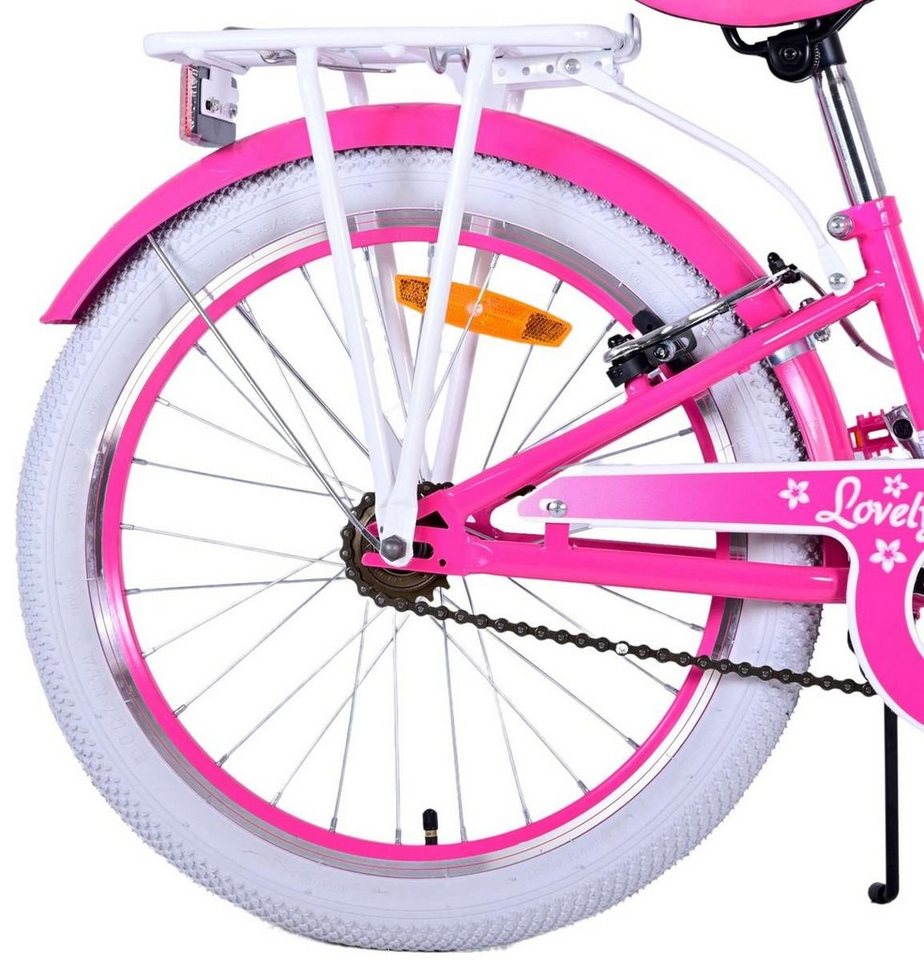 Thumbnail - Volare Kinderfahrrad 20 ZOLL Kinder Mädchen Fahrrad Kinderfahrrad Rad LOVELY Rosa 22121, 1 Gang, Korb, Seitenständer, Ge...