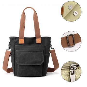 Lubgitsr Schultertasche Canvas Tasche Damen Herren Umhängetasche,Täglich Canvas Tote Bag (1-tlg)