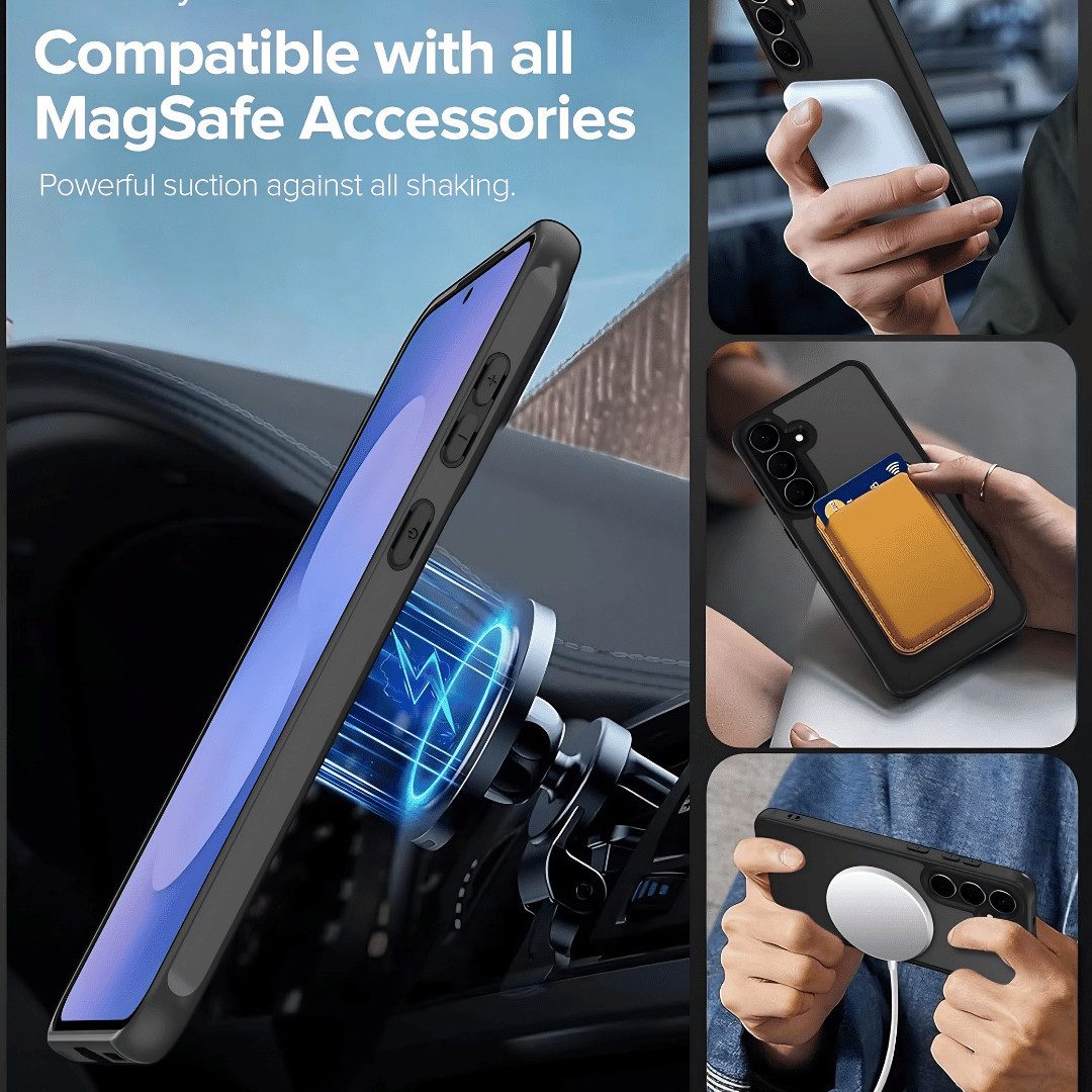 SmartUP Smartphone-Hülle für Samsung Galaxy S26 FE MagSafe Silikon Case Ultra Slim Cover Tasche 6,7, MagSafe-Technologie, integrierter Kameraschutz – Bild 3 von 5